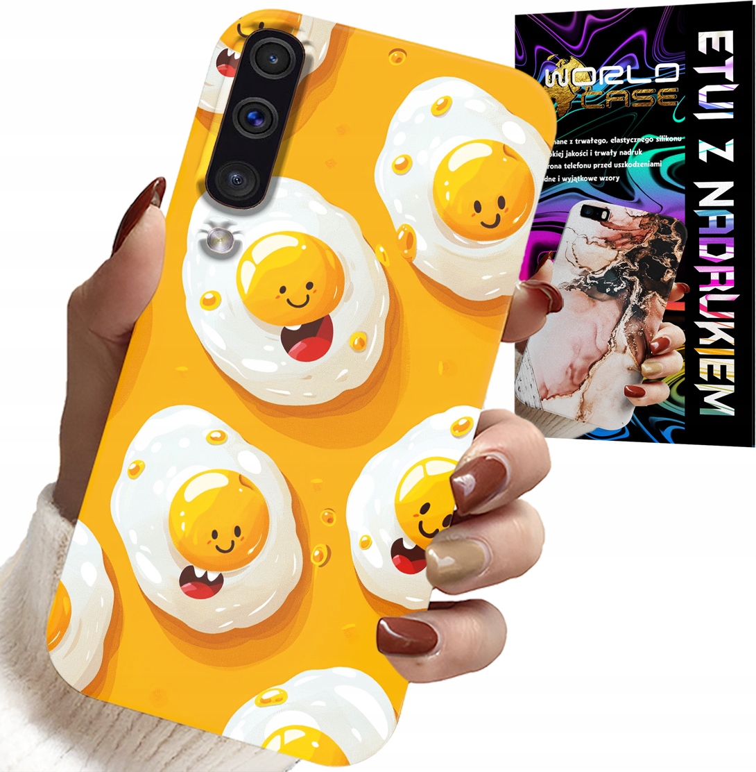 ETUI DO SAMSUNG GALAXY A70 - SŁODKIE UŚMIECHNIĘTE JAJKA CASE + FOLIA