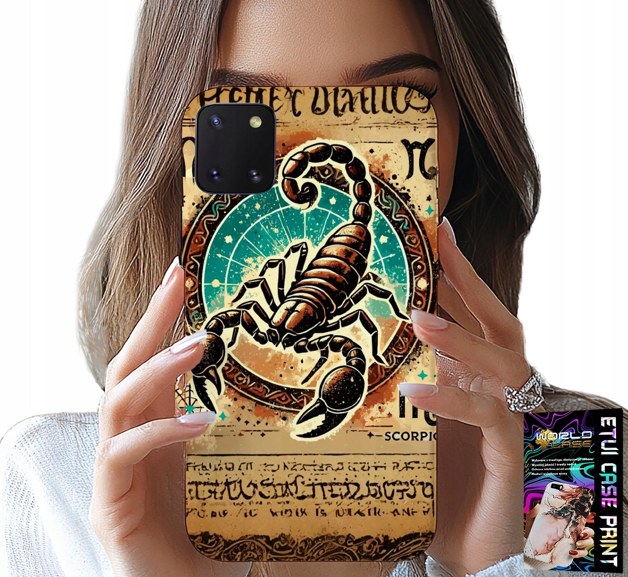 ETUI DO SAMSUNG GALAXY A81 - SKORPION ZNAK ZODIAKU ASTRONOMIA + FOLIA