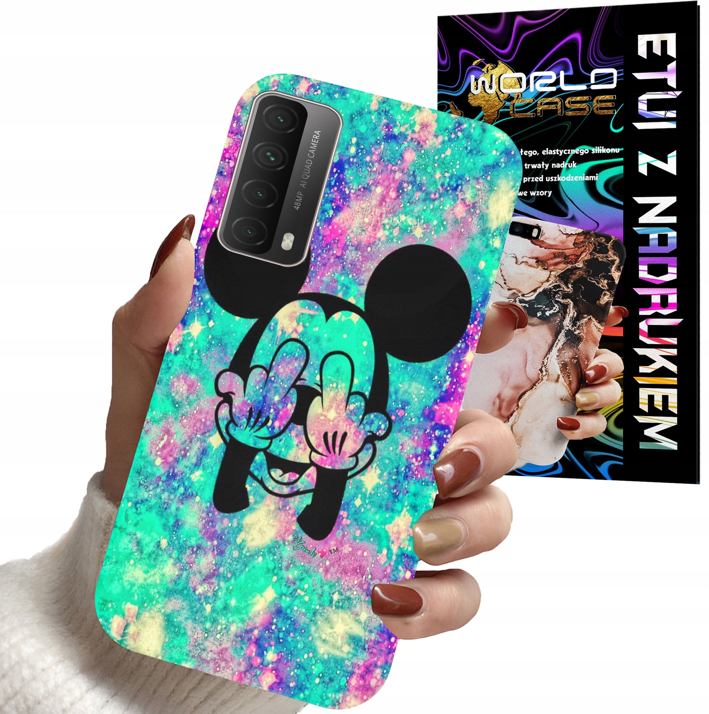 ETUI CASE DO HUAWEI P SMART 2021 - MYSZKA MINNIE DAMSKIE WZORY PLECKI