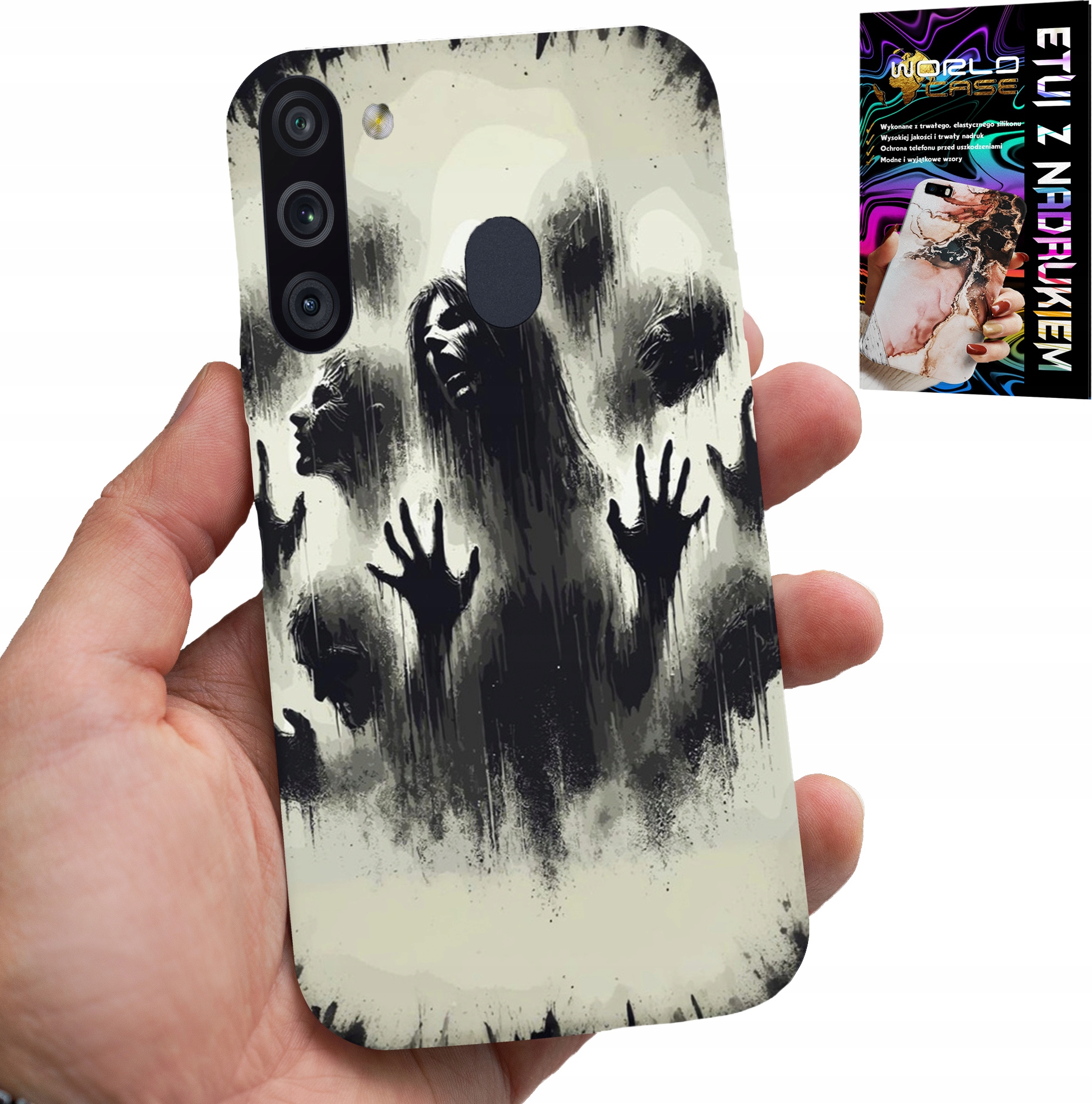 ETUI DO SAMSUNG GALAXY A21 - ŻYWE TRUPY THE WALKING DEAD ZOMBI +SZKŁO