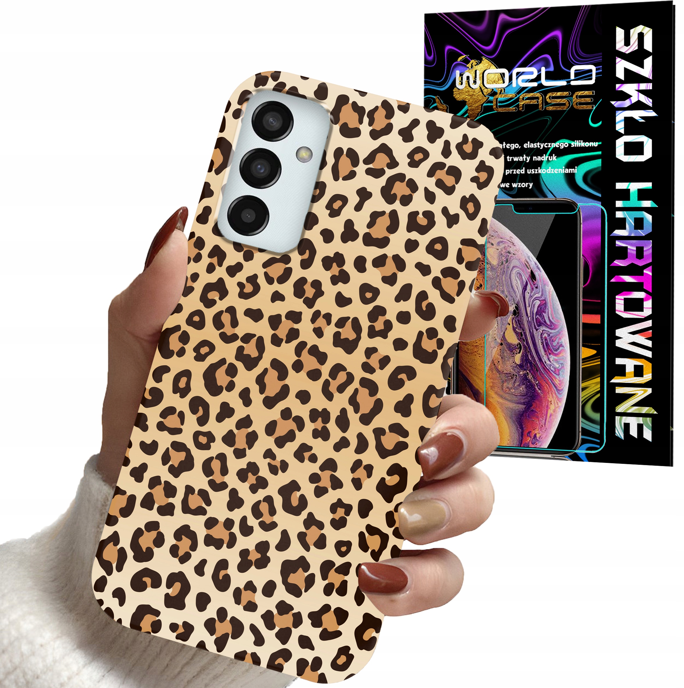 ETUI CASE DO SAMSUNG M23 5G - PANTERKA WZORKI MODNE WZORY DLA KOBIE + SZKŁO