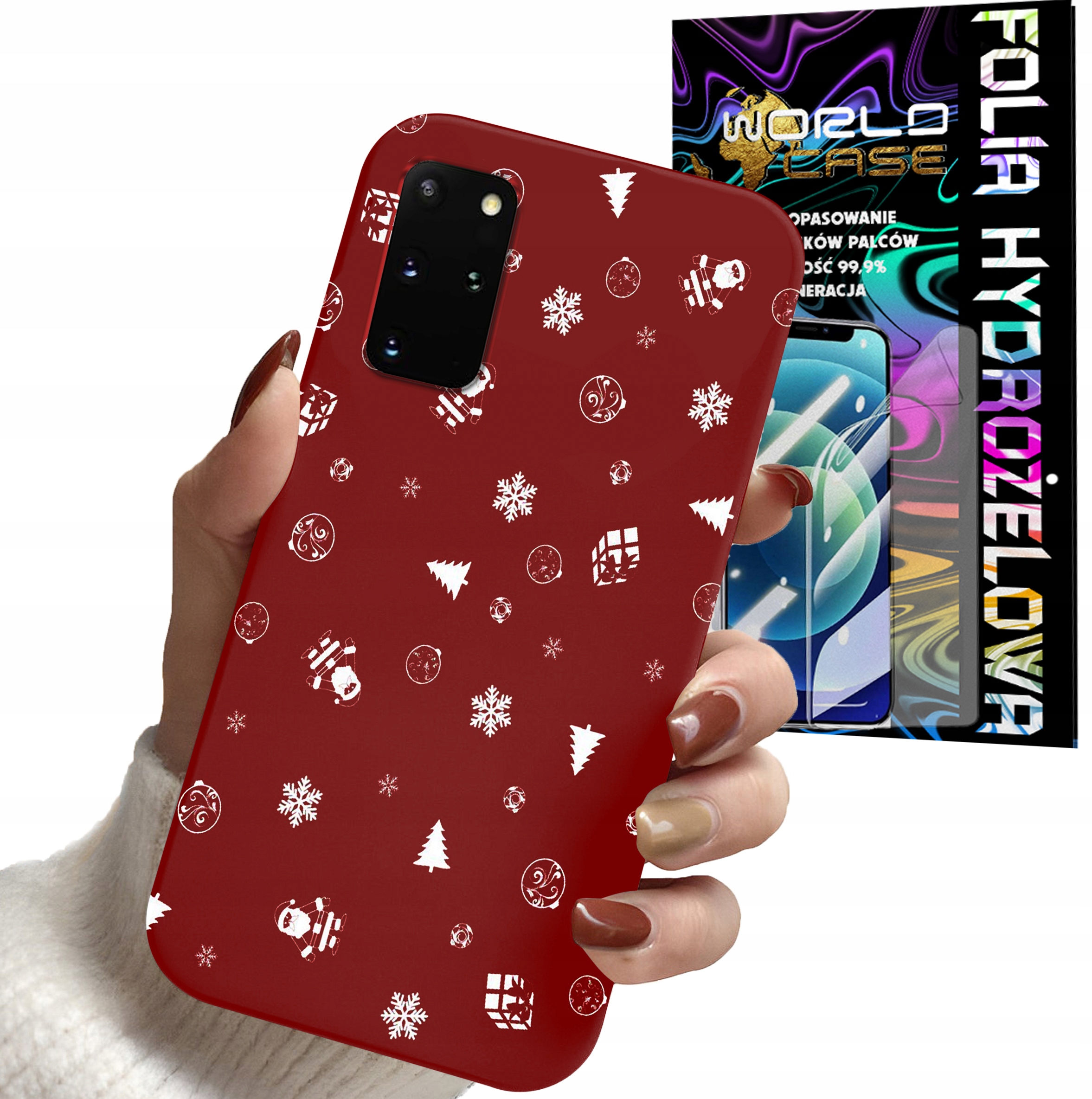 ETUI DO SAMSUNG S20+ plus - ŚWIĄTECZNE WZORY CHOINKA MIKOŁAJ + FOLIA