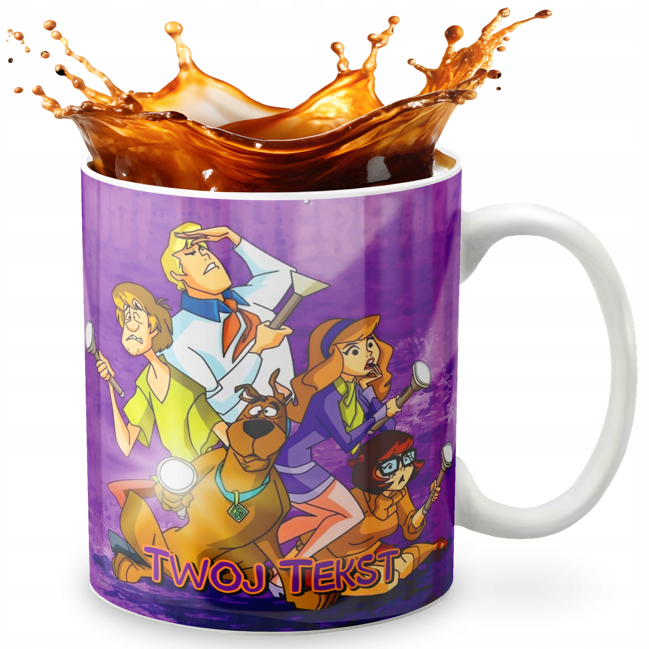 KUBEK 330ml GRAFIKA PREZENT ŚWIĘTA WZÓR - BAJKA SCOOBY DOO + IMIĘ