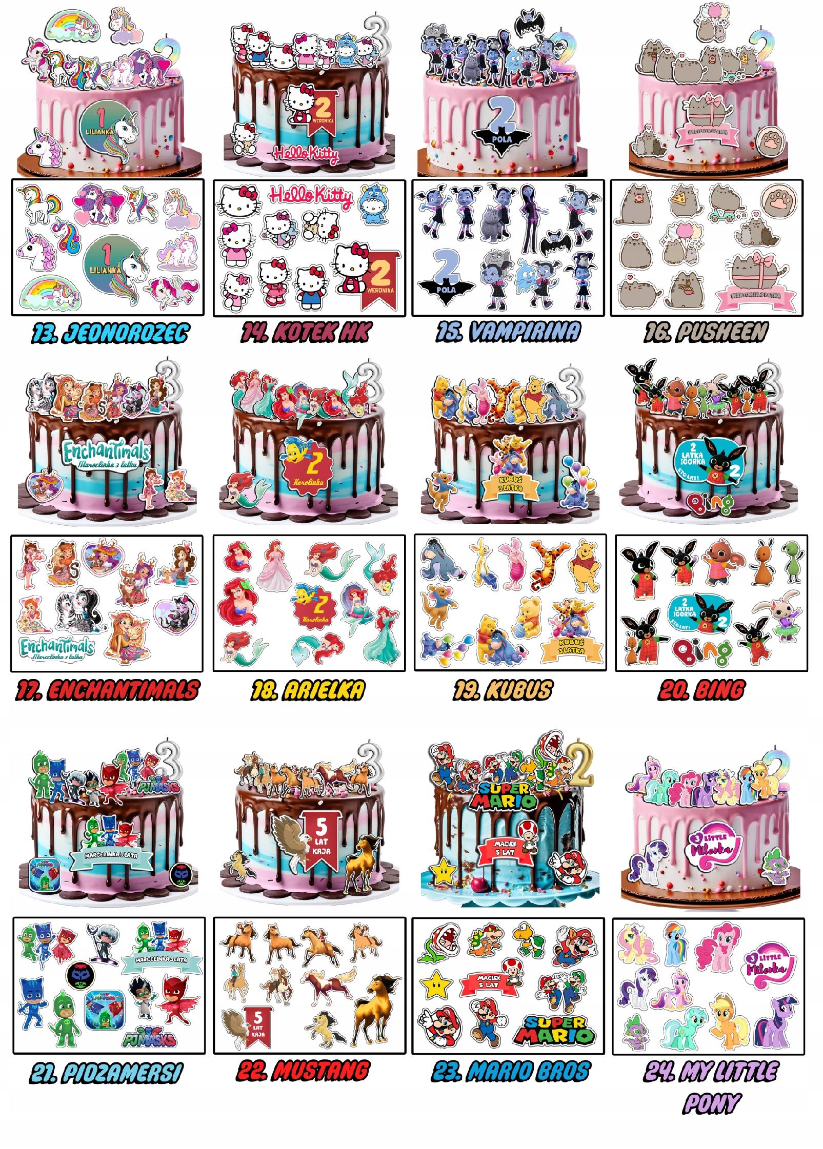 OPŁATEK ZESTAW NA URODZINY POSTACIE ZOMBIE ZOMBI + IMIĘ