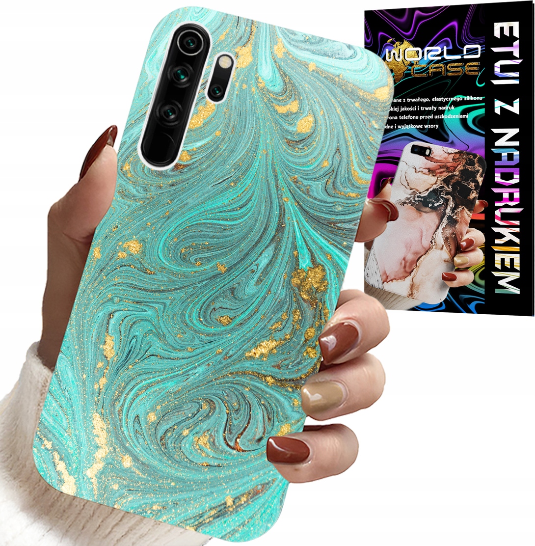 ETUI DO XIAOMI NOTE 8 - MARMURKOWE WZORY + FOLIA HYDROŻEL