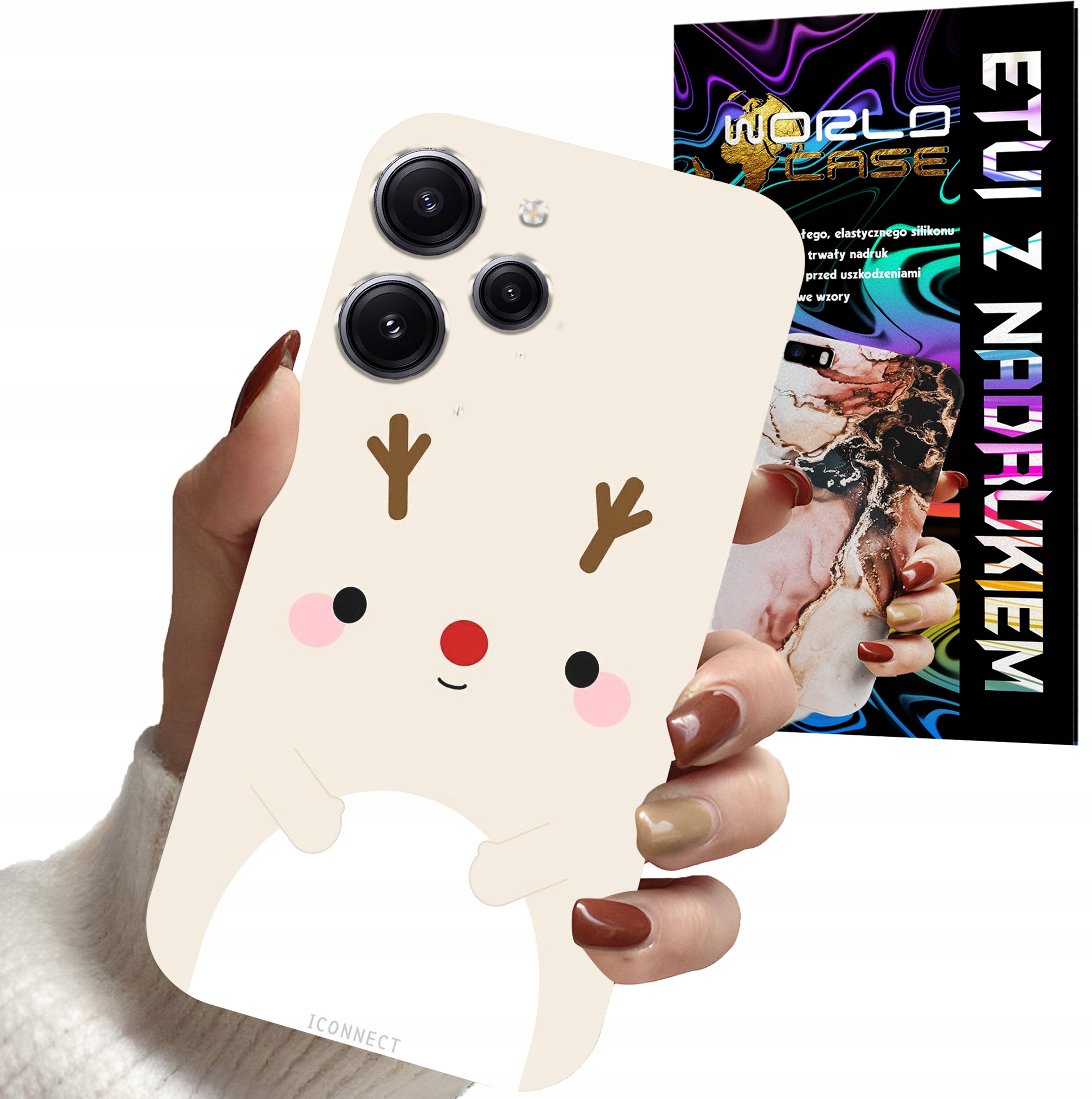 ETUI CASE DO XIAOMI REDMI 12 4G - ŚWIĄTECZNE WZORY RENIFER MIKOŁAJ ŚWIĘTA