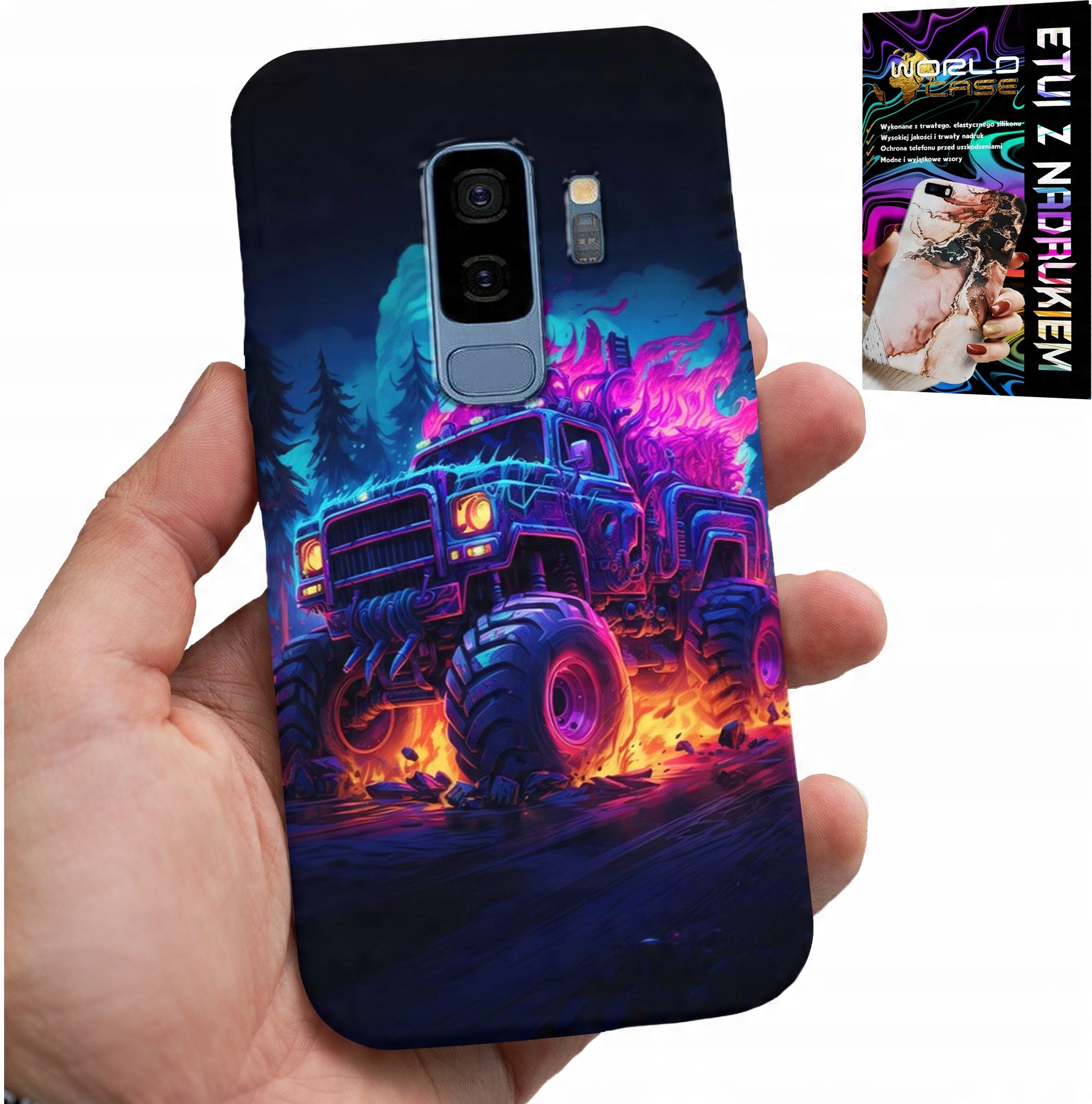 ETUI DO SAMSUNG GALAXY S9 PLUS - MONSTERTRUCK MEGA CIĘŻARÓWKA WZORY CASE
