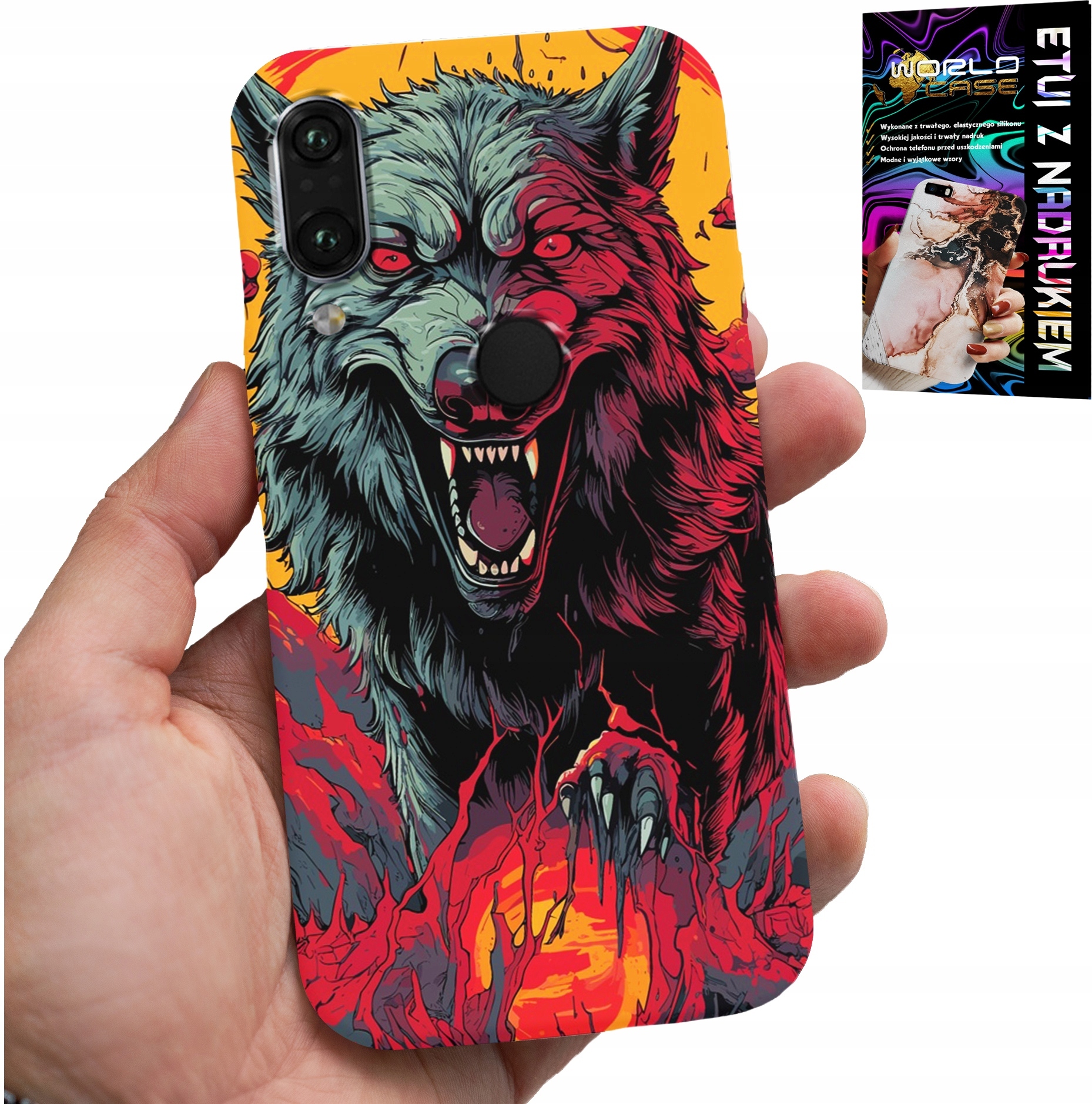 ETUI DO XIAOMI NOTE 7 - WILK WILKI WATAHA SUPER WZORY CASE + SZKŁO