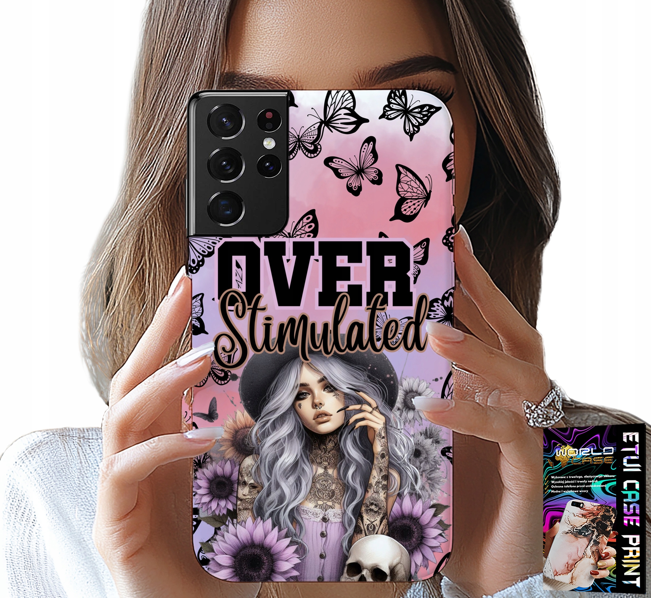 ETUI DO SAMSUNG GALAXY S21 Ultra - OVER STIMULATED, NASTOLETNIE WZORY, CASE