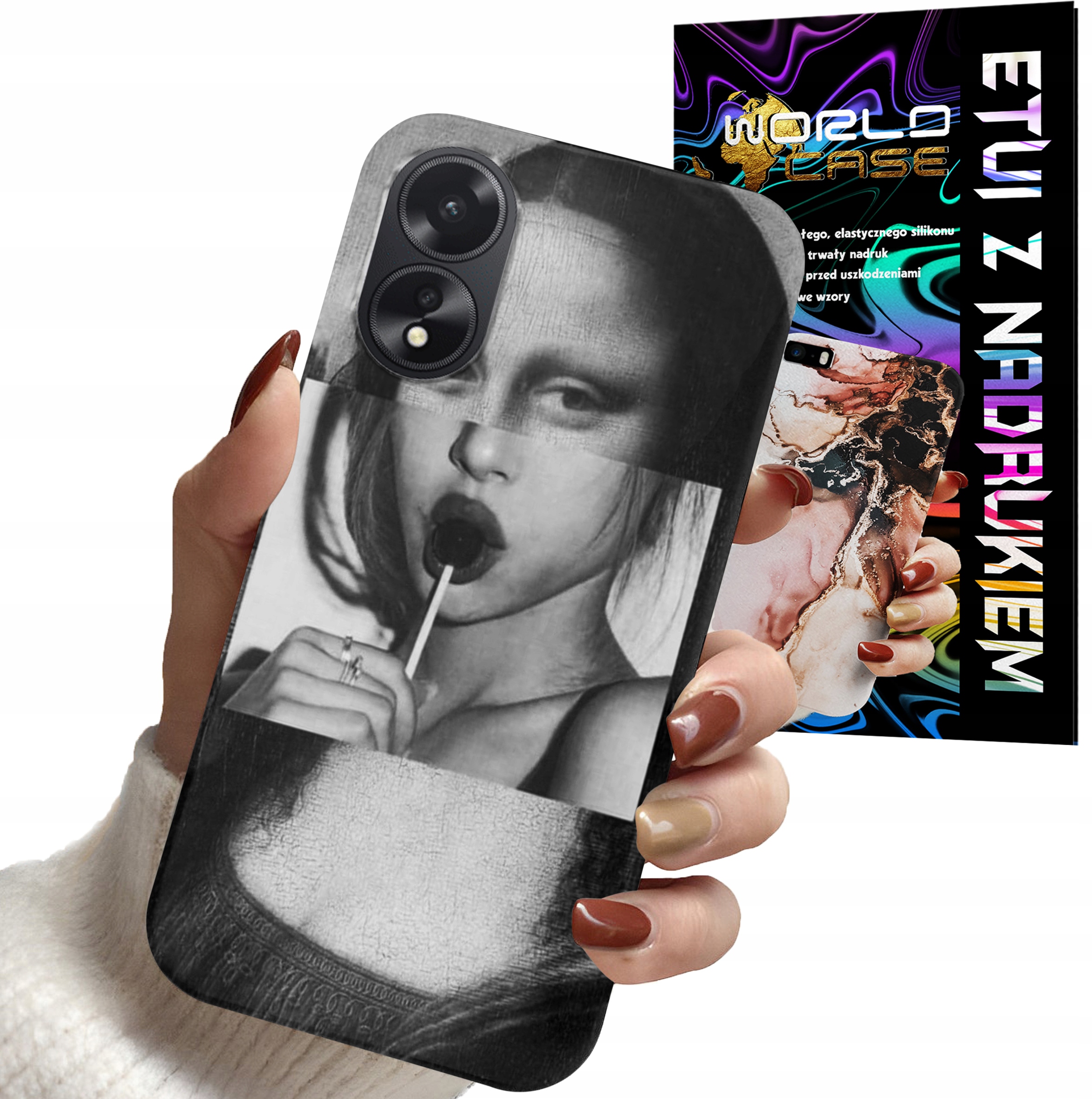 ETUI CASE DO OPPO A78 5G / A58 5G - MONA LISA WZORY DLA KOBIET PLECKI OBUDO