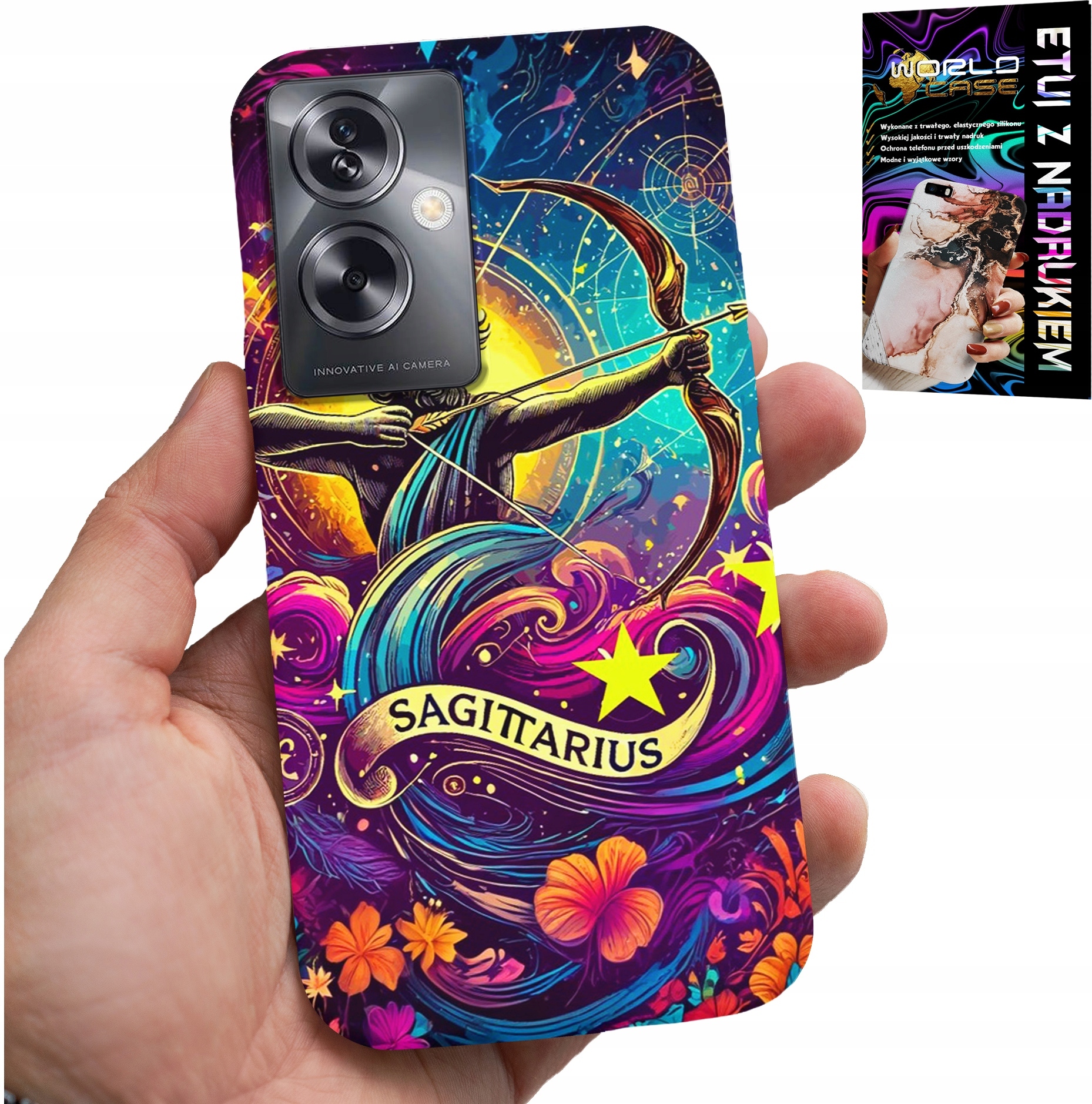ETUI DO OPPO A79 5G - ZNAK ZODIAKU, STRZELEC ASTRONOMIA PLECKI