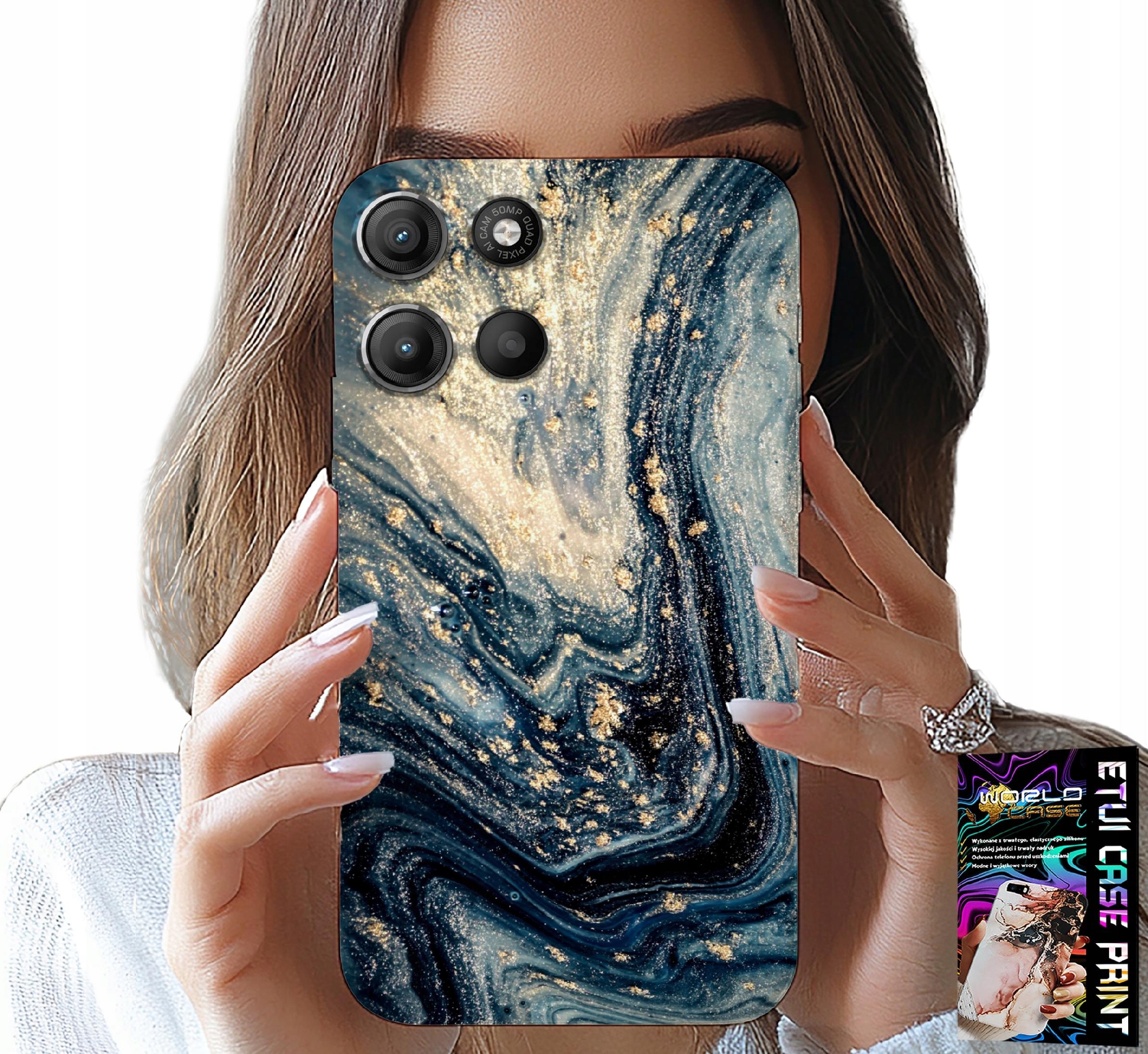 ETUI DO MOTOROLA MOTO G15 - KAMIENNE ELEGANCKIE WZORY OBUDOWA CASE