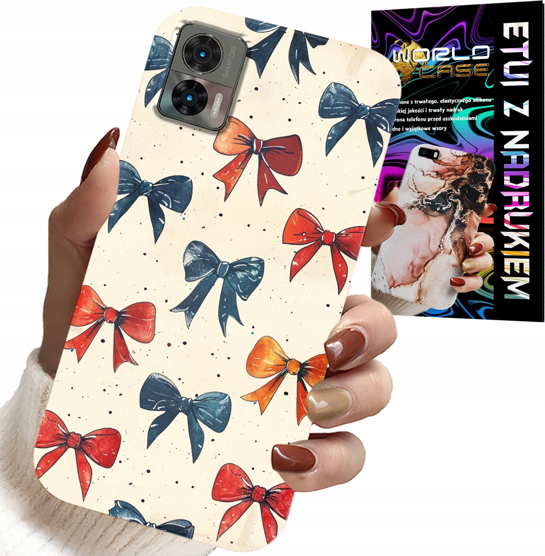 ETUI DO MOTOROLA EDGE 30 NEO - KOLOROWE WSTĄŻKI WSTĄŻKA MODNE WZORY