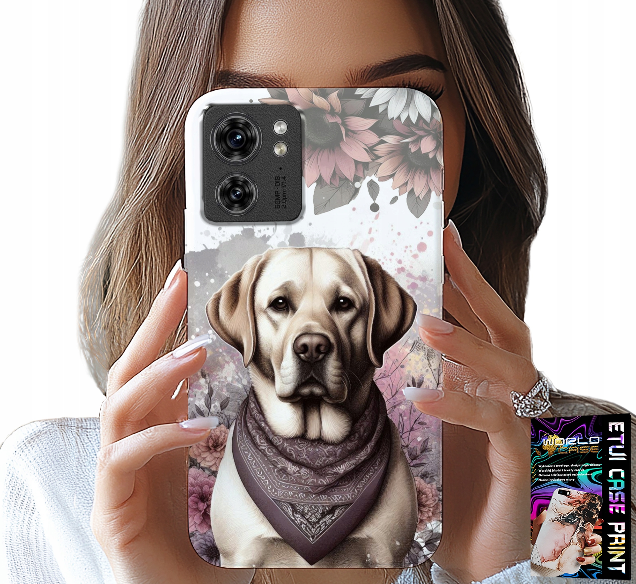 ETUI DO MOTOROLA EDGE 40 - PIESEK PIESKI HUSKY PSIE WZORY + FOLIA