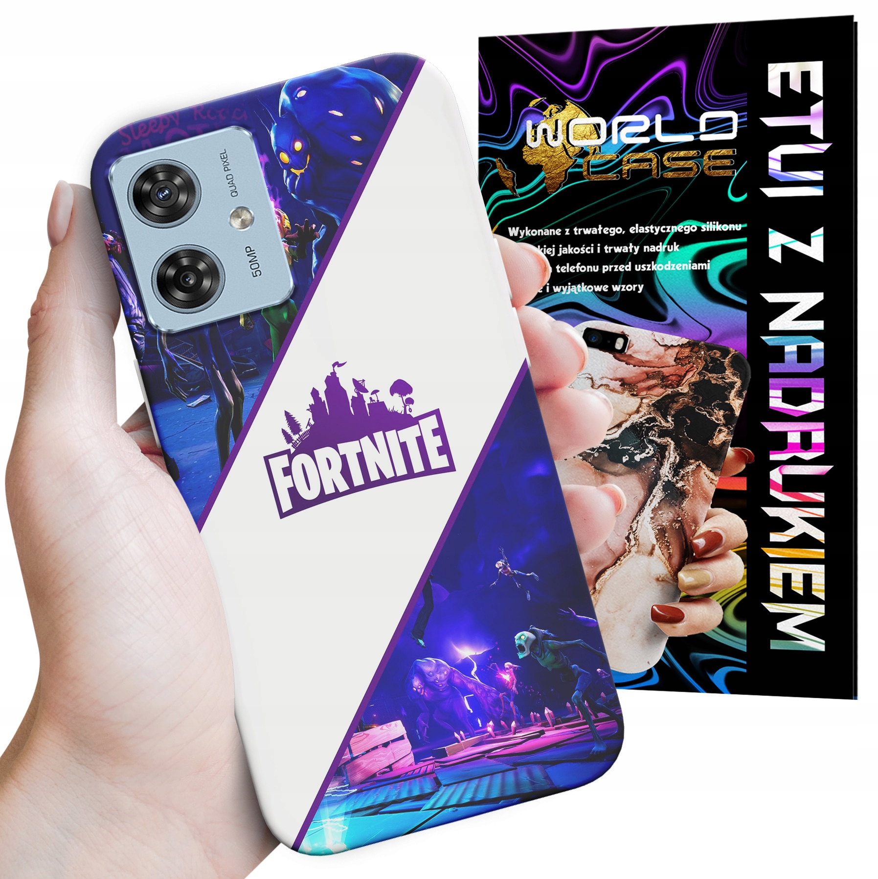ETUI CASE DO MOTOROLA MOTO G55 - FORTNITE DZIECIĘCE WZORY Z GIER I BAJEK