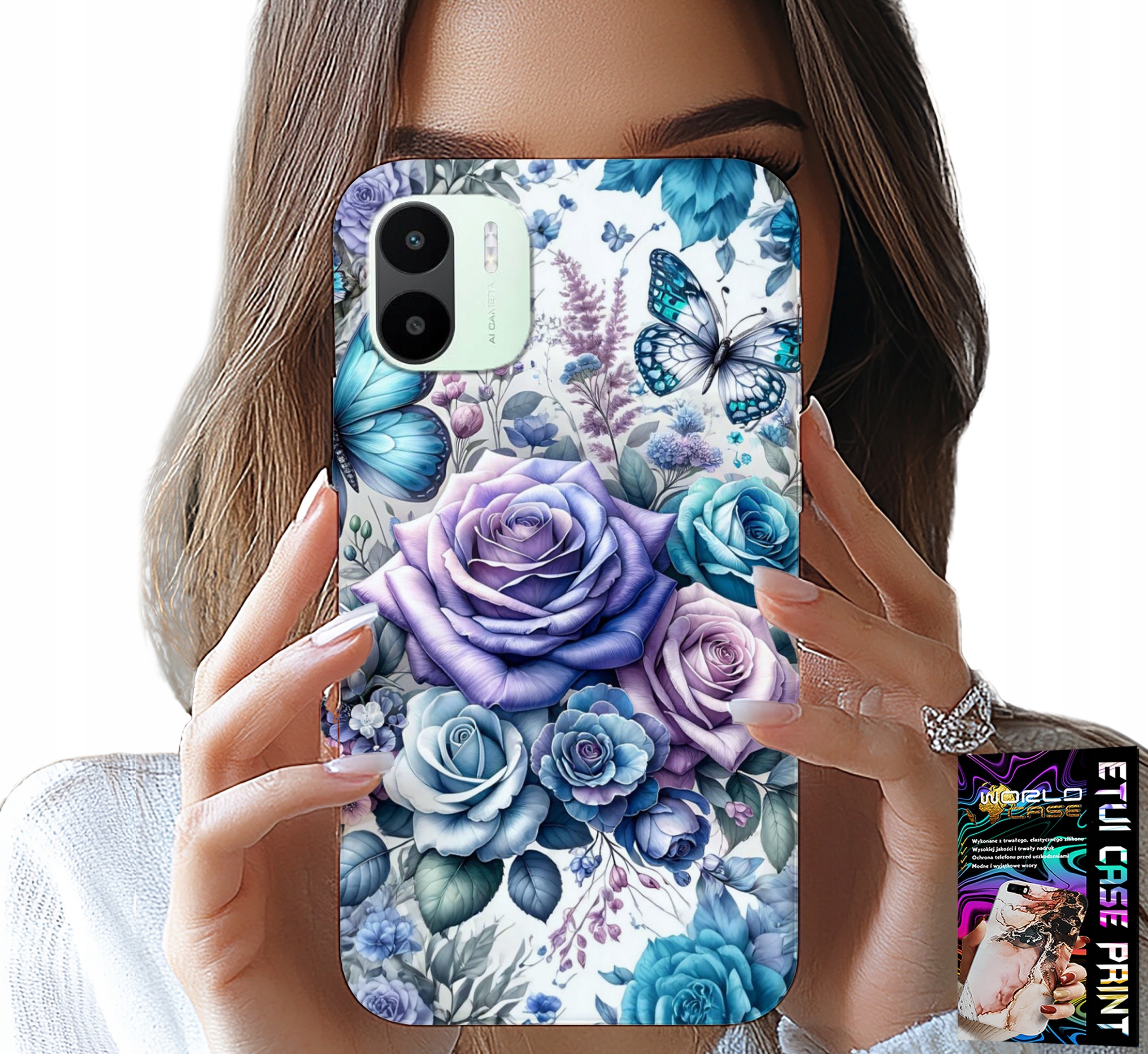 ETUI DO XIAOMI REDMI A2 - KWIECISTE WZORY RÓŻEKWIATKI CASE + FOLIA