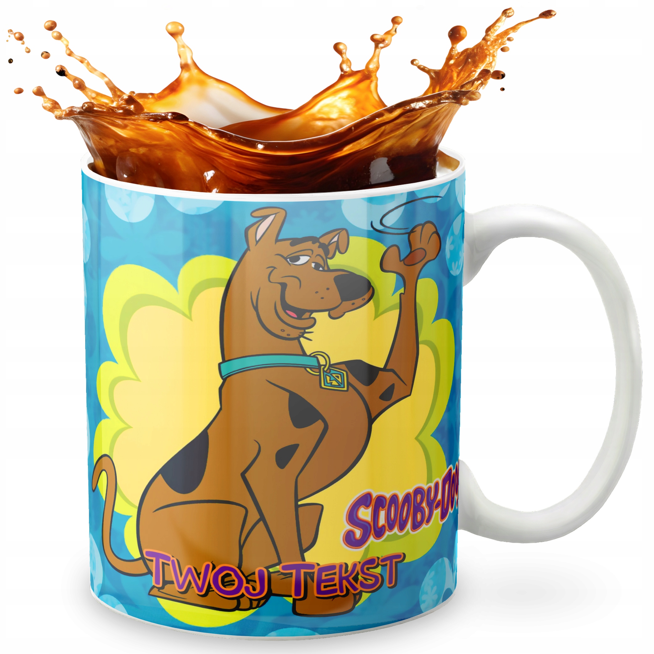 KUBEK 330ml GRAFIKA PREZENT ŚWIĘTA WZÓR - BAJKA SCOOBY DOO + IMIĘ