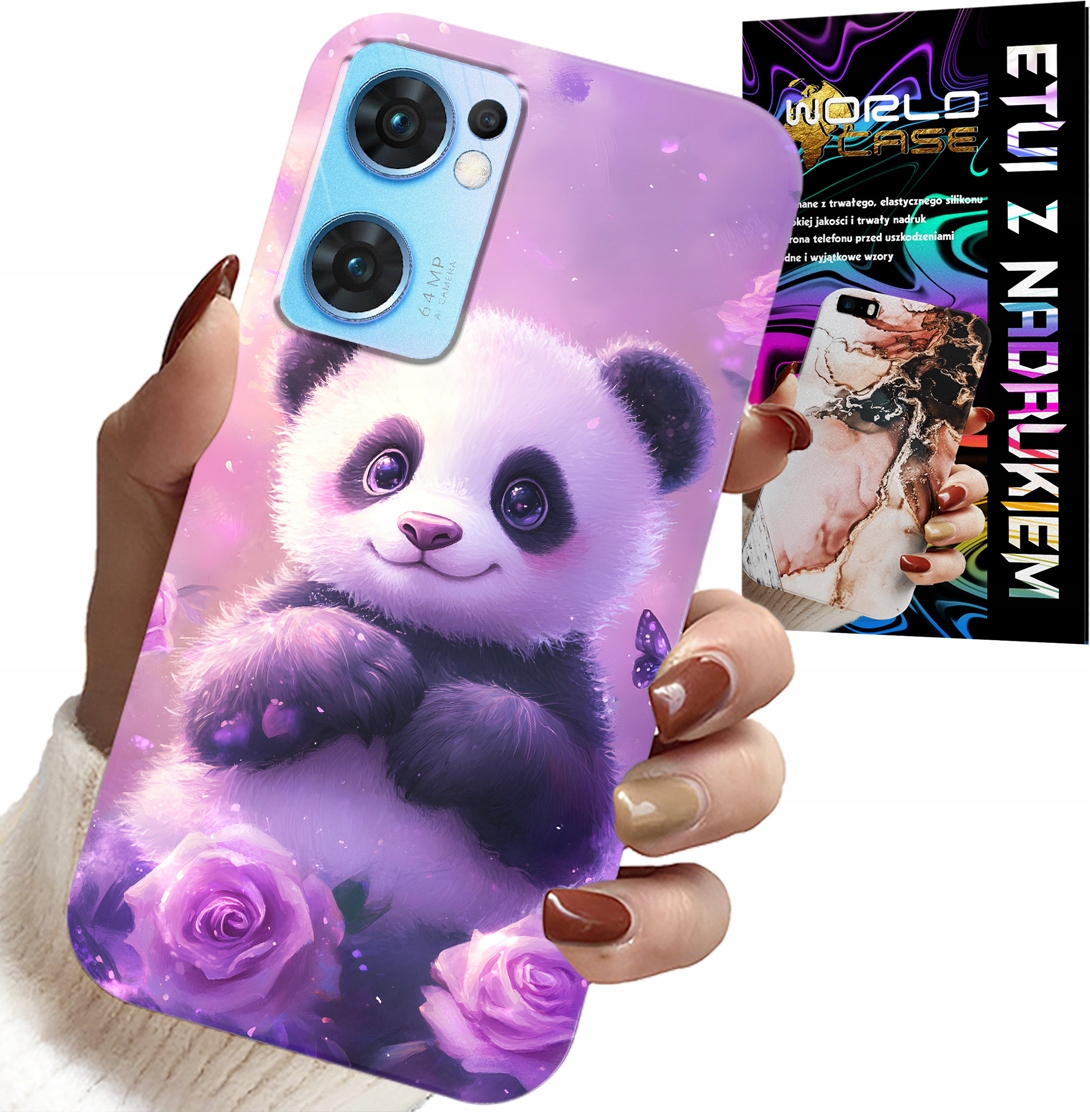 ETUI DO OPPO RENO7 5G - SŁODKA PANDA WZORY DLA DZIECI + SZKŁO