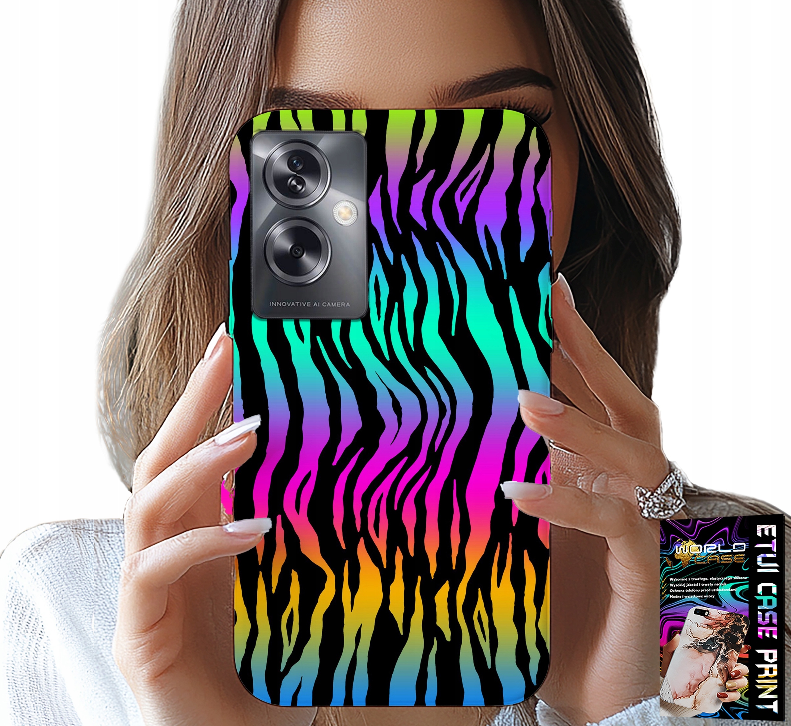 ETUI DO OPPO A79 5G - ABSTRAKCYJNE KOLOROWE WZORY CASE + FOLIA