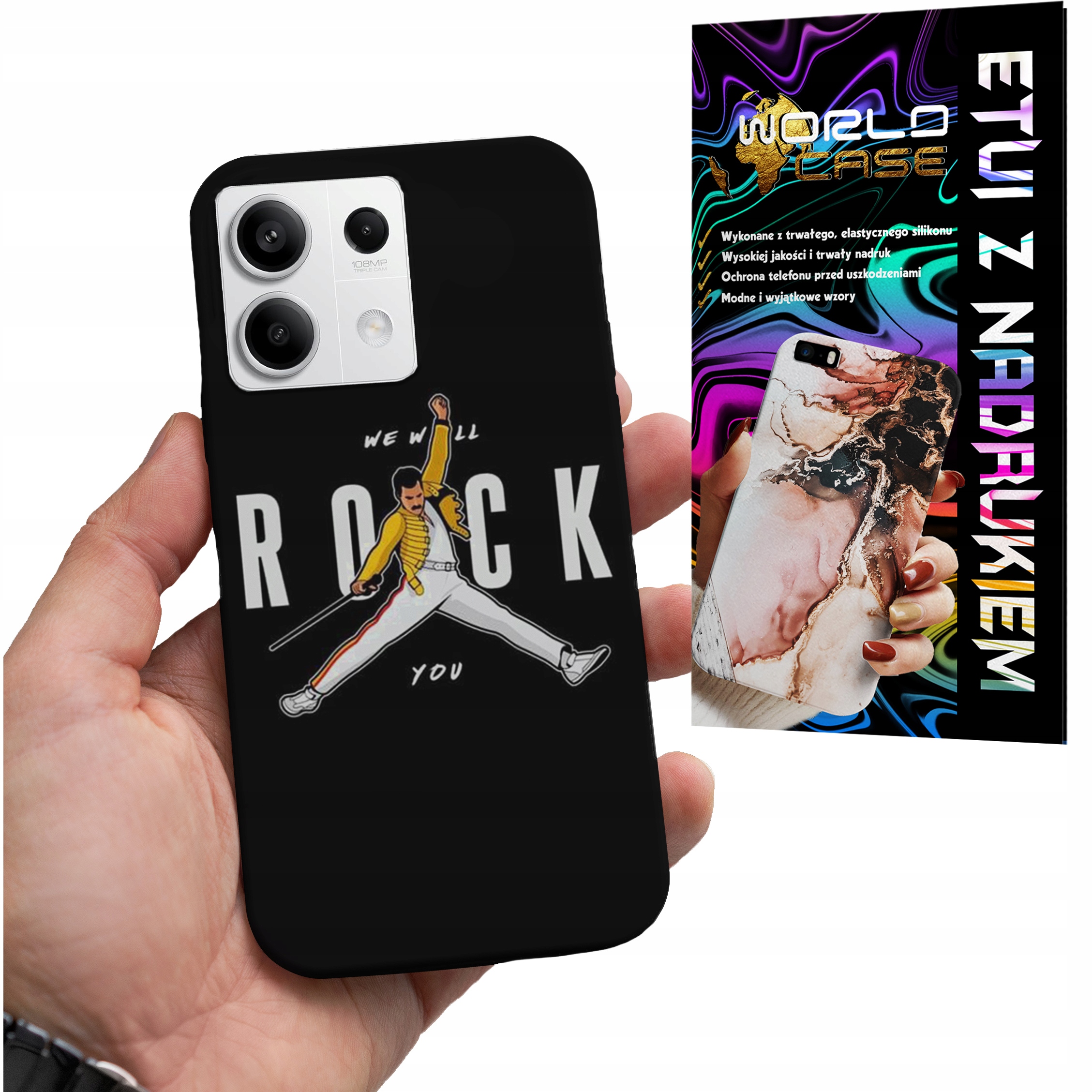 ETUI CASE DO XIAOMI NOTE 13 5G - ROCK KAPELE WZORY FAN POKROWEIC PLECKI