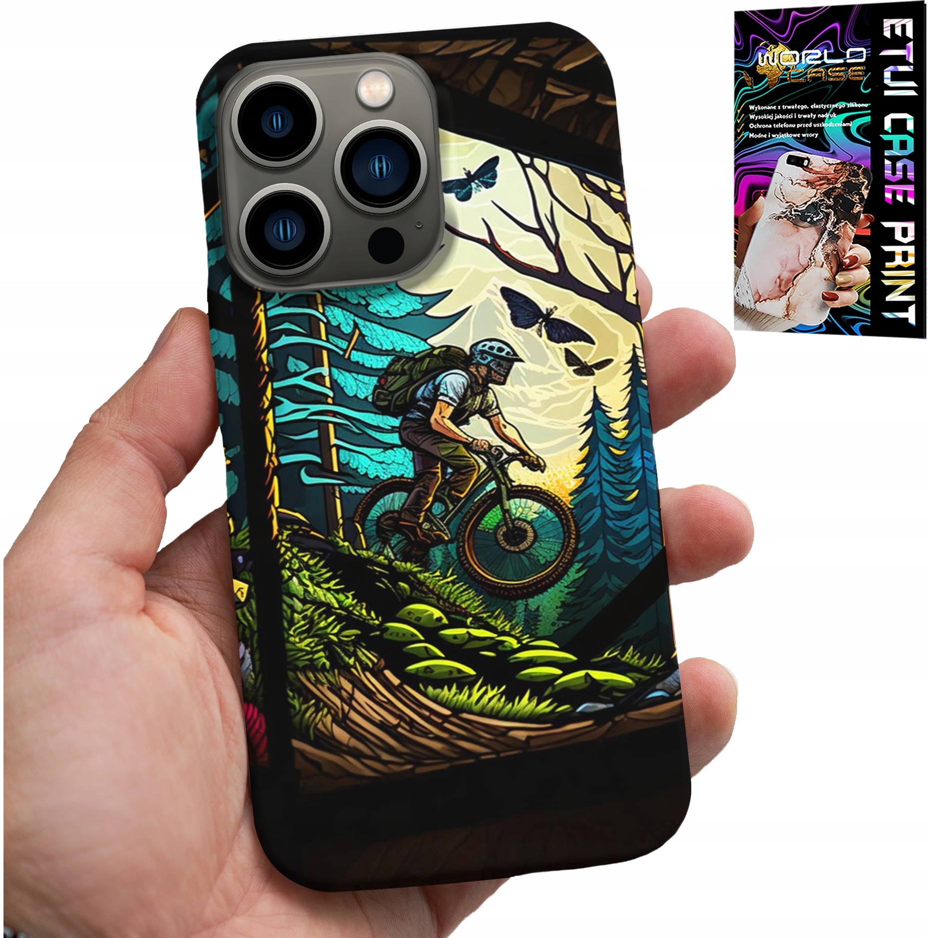 ETUI DO IPHONE 15 PRO MAX - ROWERY WYPRAWY EKSTREMALNE PO LESIE
