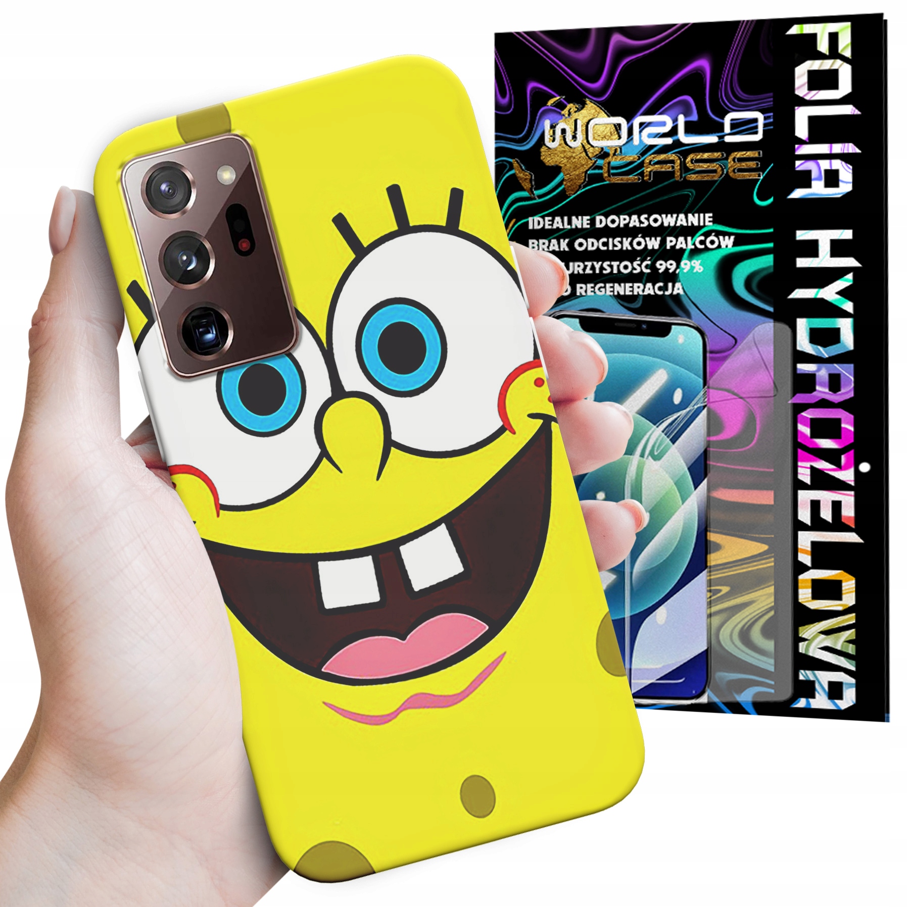 ETUI CASE DO SAMSUNG NOTE 20 ULTRA - SPONGEBOB BAJKI GRY WYBÓR PLEC + FOLIA