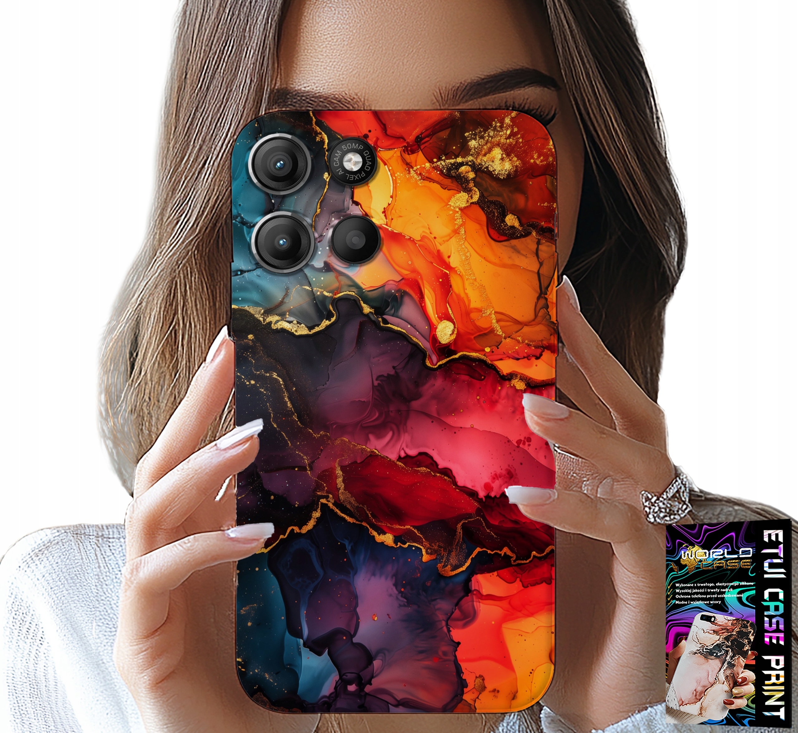 ETUI DO MOTOROLA EDGE 60 5G - KAMIENNE WZORY, OBUDOWA CASE + FOLIA