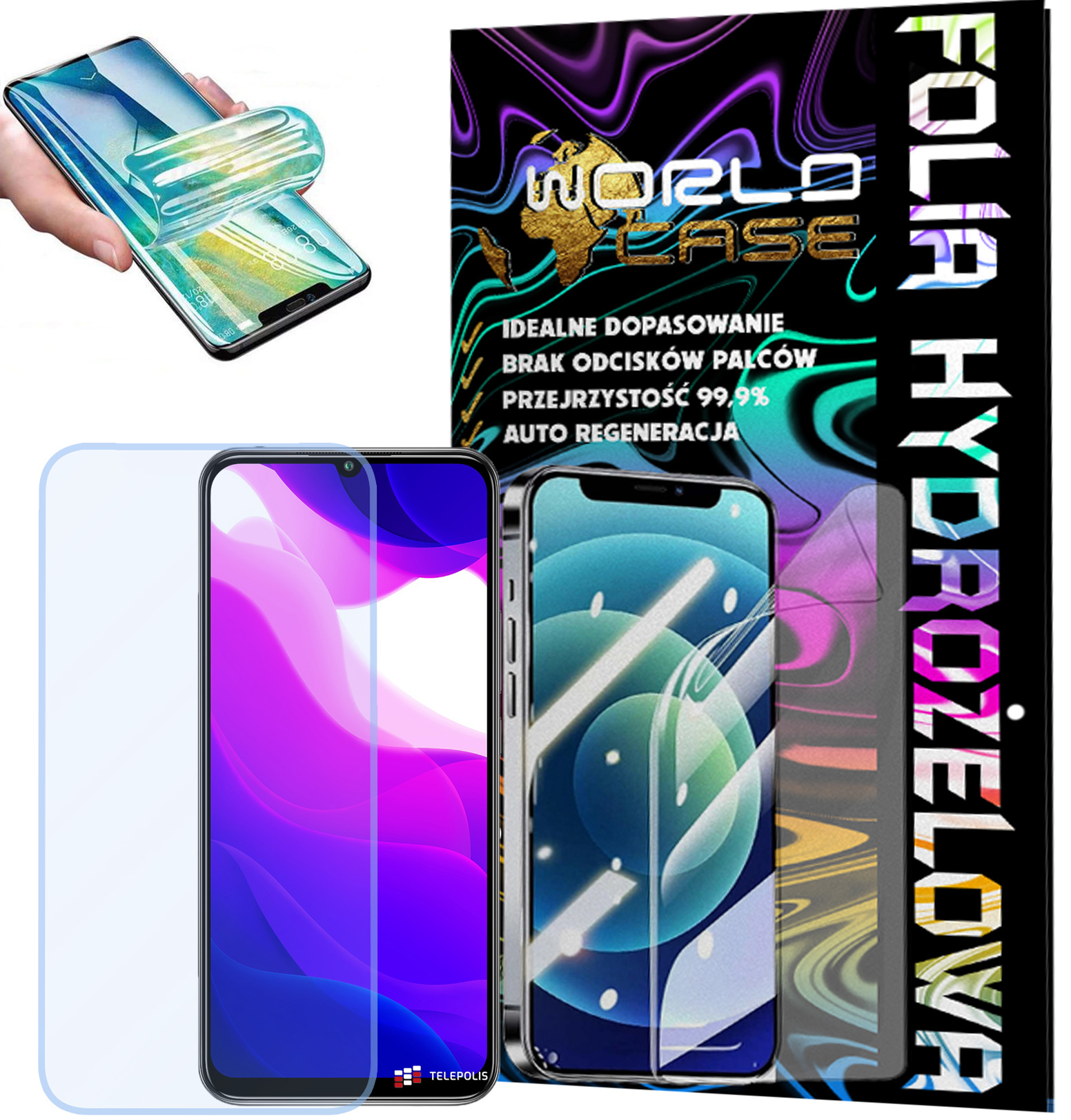 FOLIA HYDROŻELOWA OCHRONNA DO XIAOMI 10 LITE 5G NA EKRAN MOCNA WYTRZYMAŁA