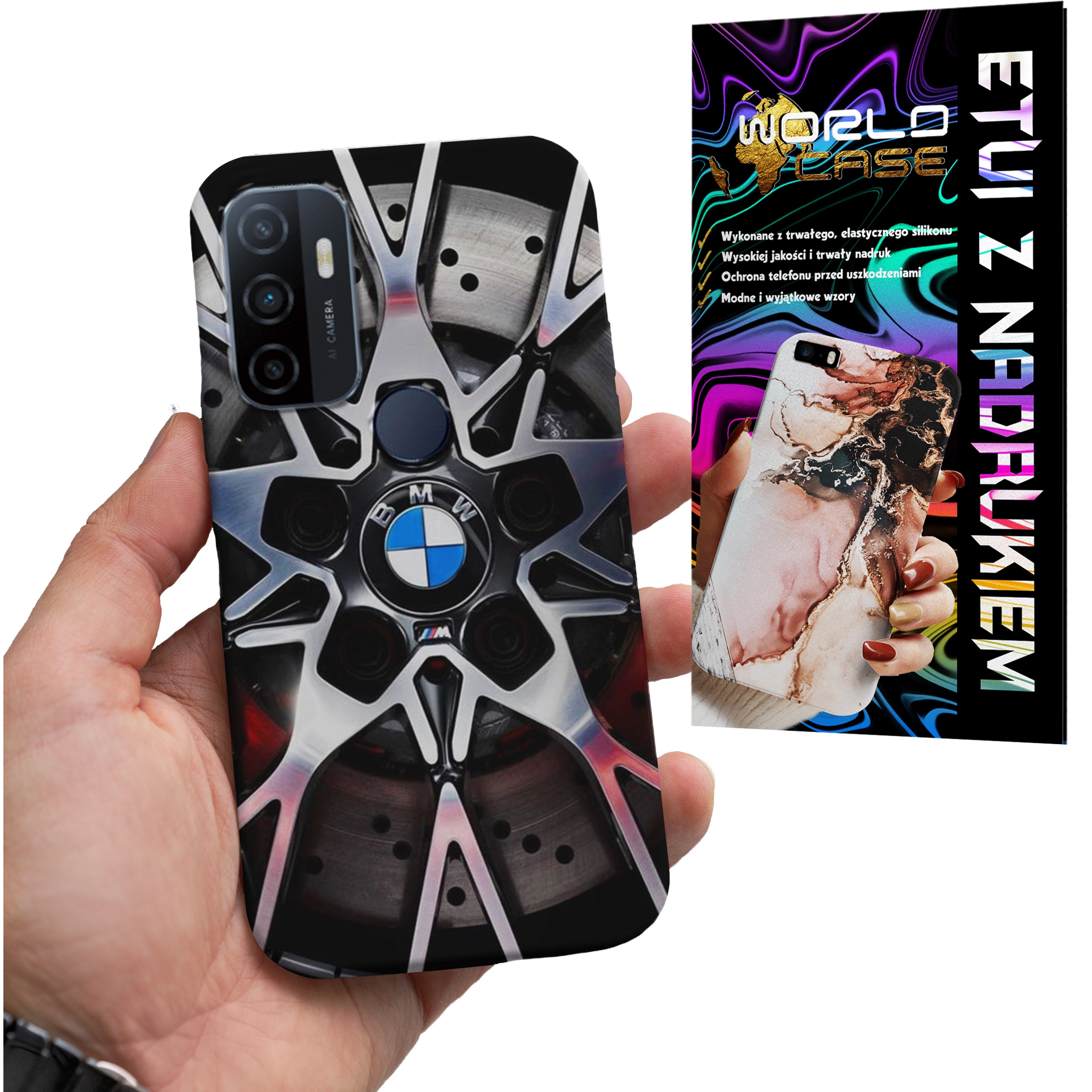 ETUI CASE DO OPPO A53s A53 2020 - BMW FELGA AUTO FAN WZORY MERCEDES ITP