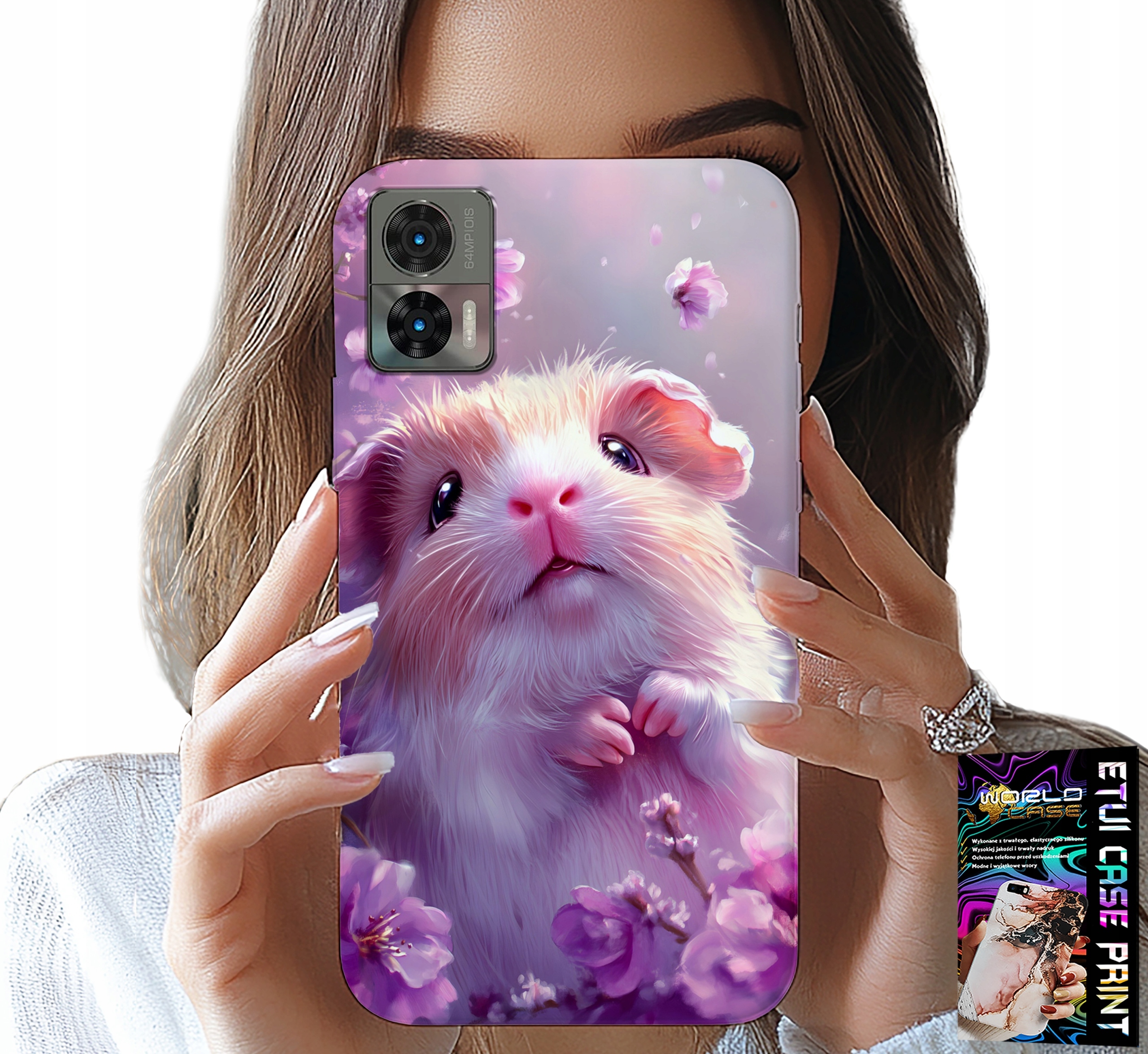 ETUI DO MOTOROLA EDGE 30 NEO - SŁODKI CHOMIK, GRYZONIE WZORY DLA DZIECI