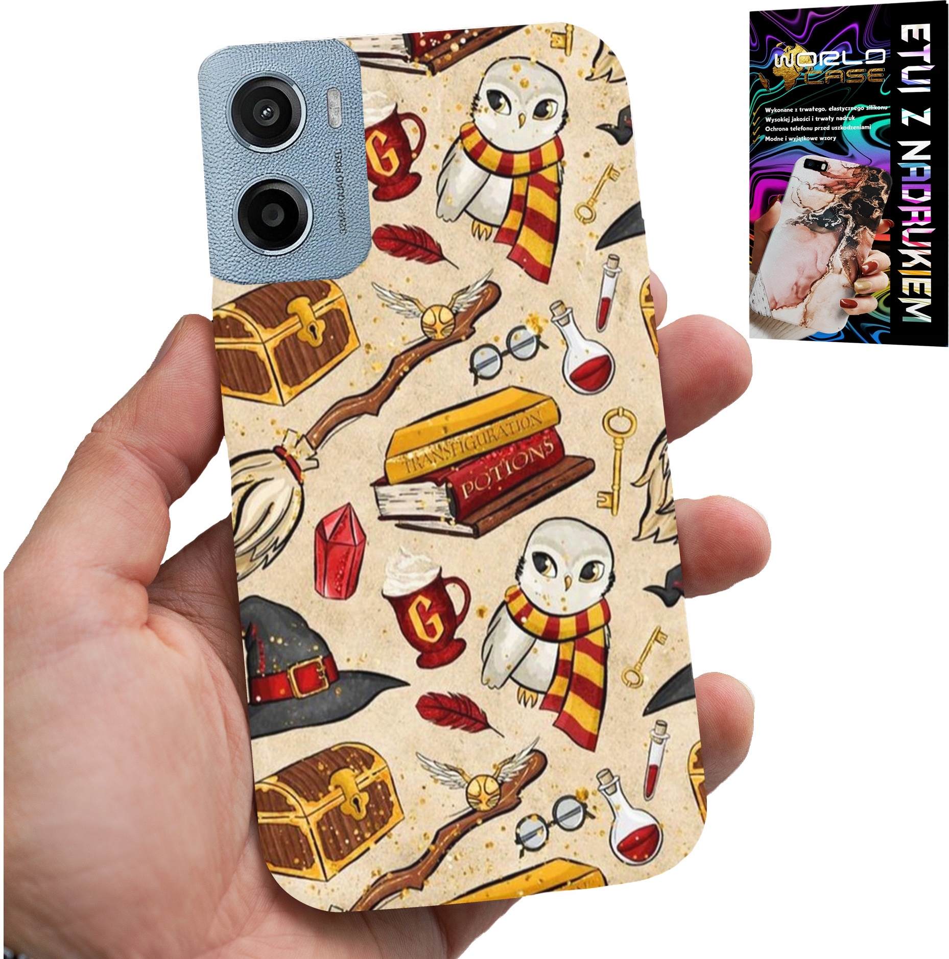 ETUI DO MOTOROLA E15 / G05 - CASE DLA FANA MAGII MAGÓW RÓŻDŻKA +FOLIA