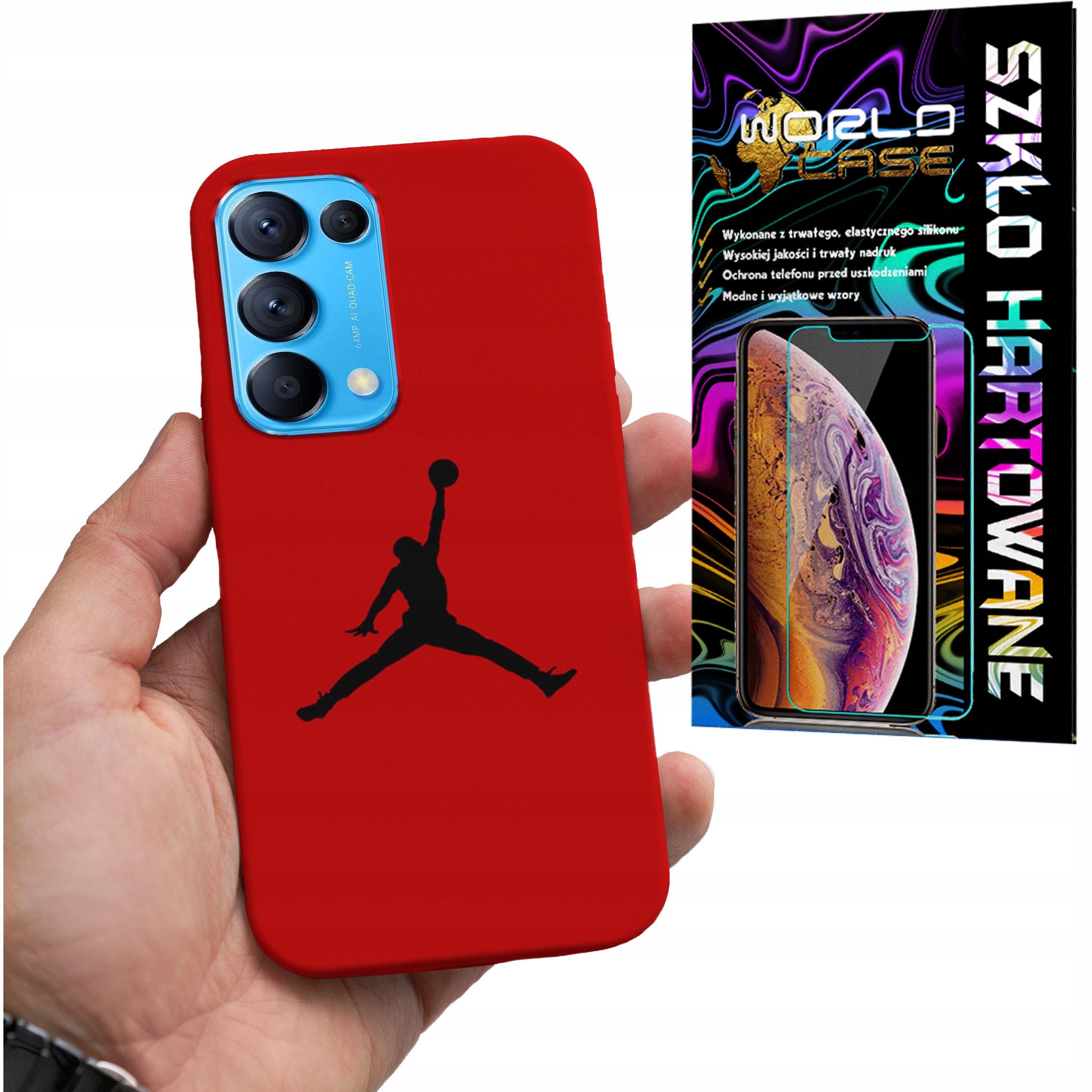 ETUI DO OPPO FIND X3 LITE - KOSZYKÓWKA WZORY DLA FANÓW NBA + SZKŁO