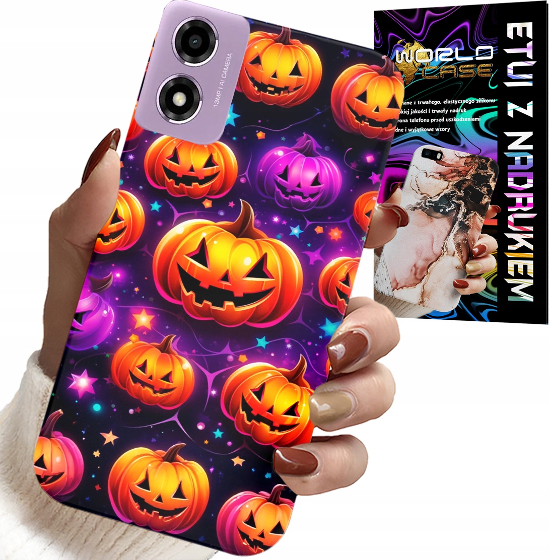 ETUI DO MOTOROLA MOTO E14 - HALLOWEEN, SALEM, STRASZNE DYNIE, WZORY