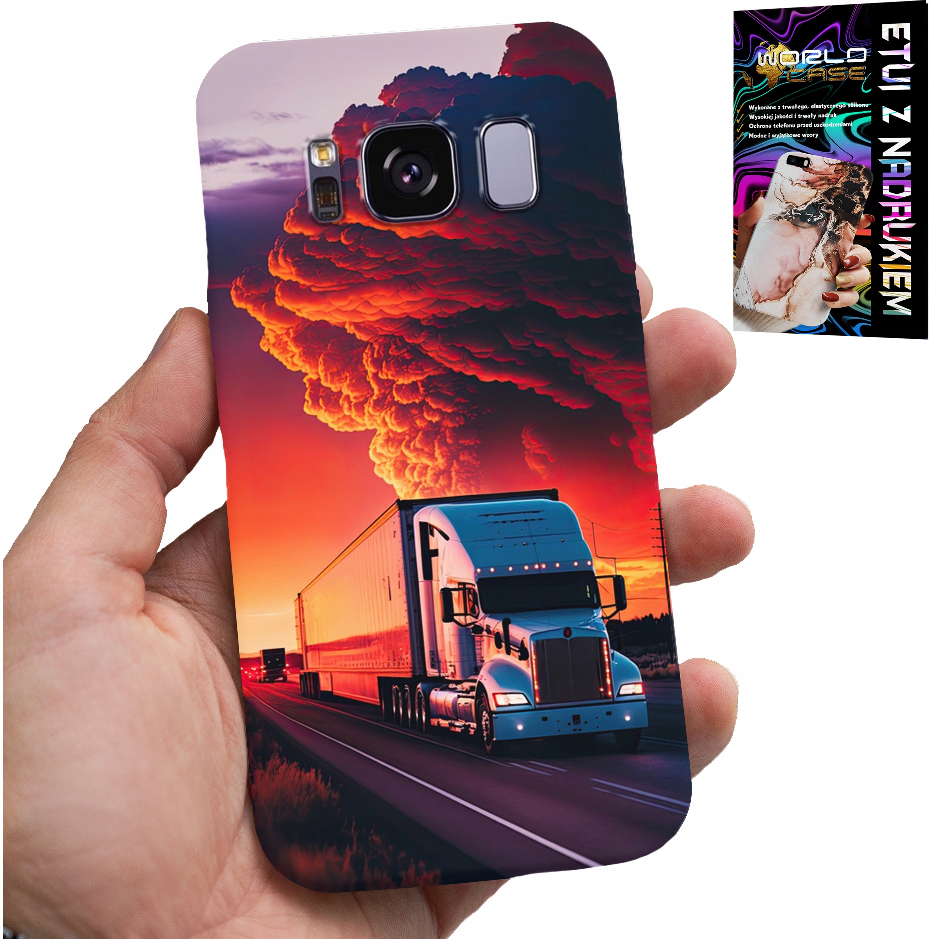 ETUI DO SAMSUNG GALAXY S8 - TIR CIĘŻARÓWKA CASE + FOLIA HYDROŻEL