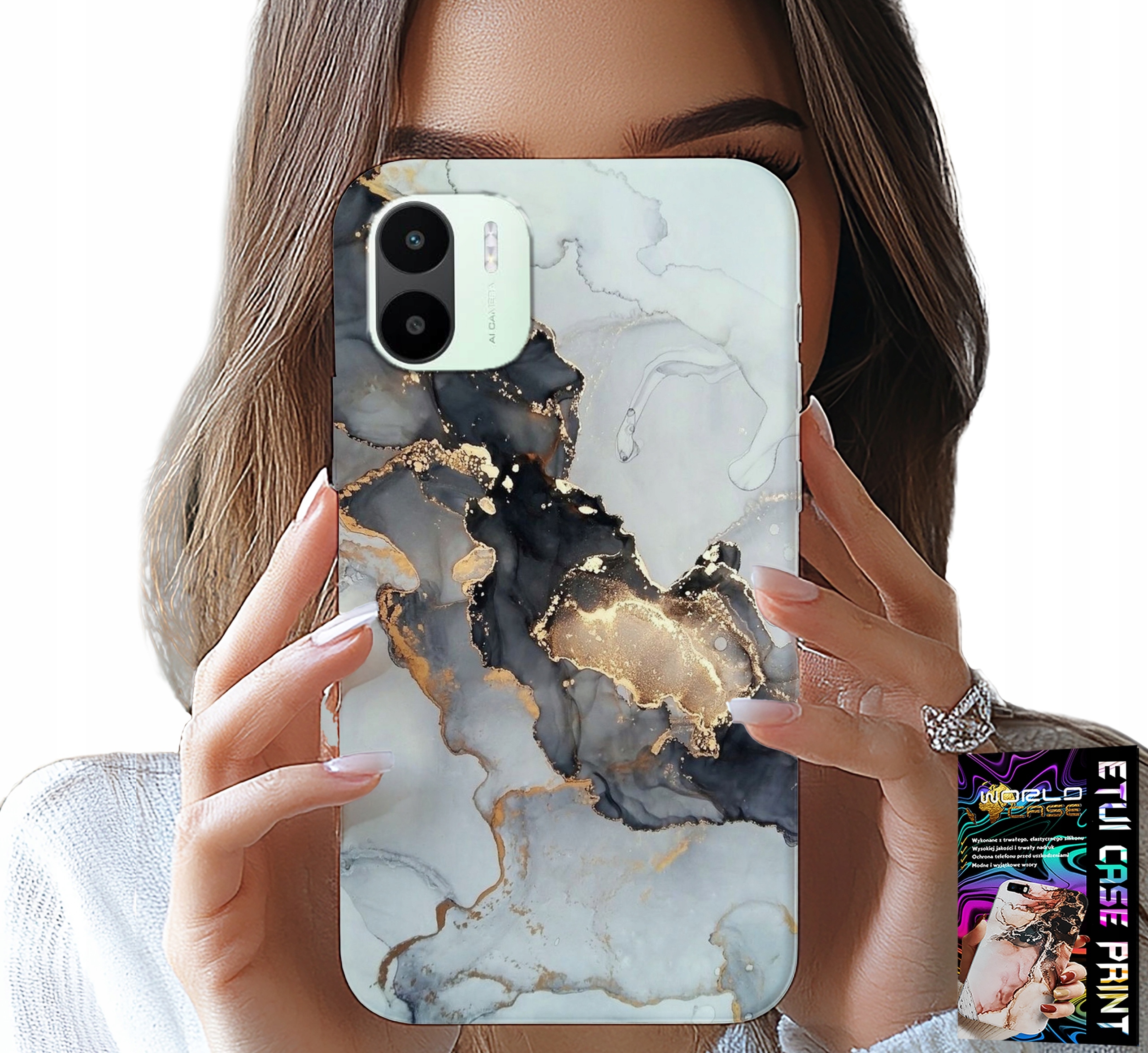 ETUI DO XIAOMI REDMI A1 - ELEGANCKI MARMUREK MODNE KOBIECE WZORY