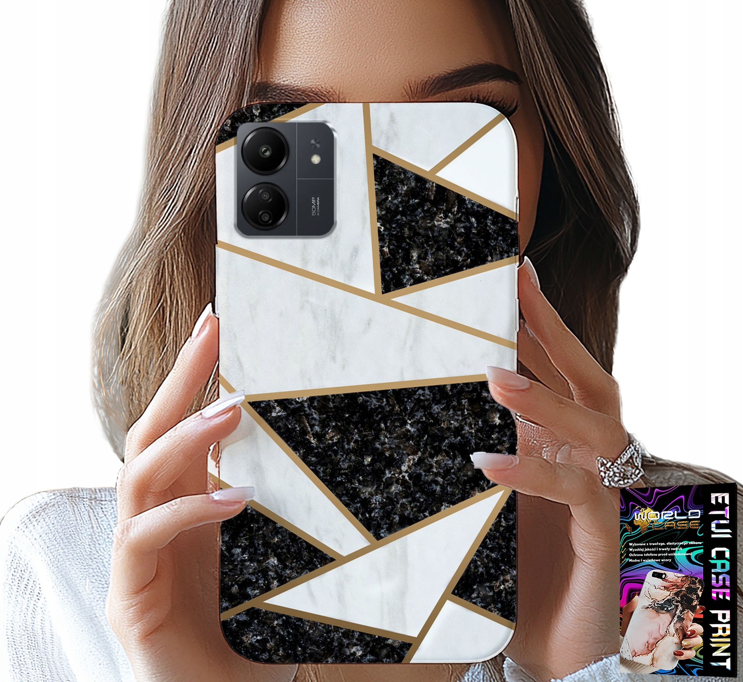 ETUI DO XIAOMI REDMI 13C 4G - ELEGANCKIE MODNE WZORY CASE + SZKŁO