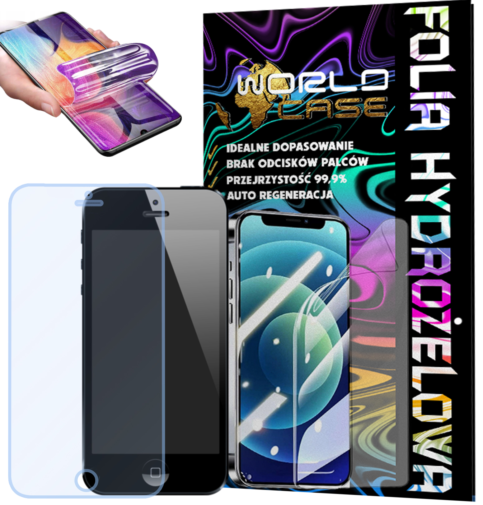 FOLIA HYDROŻELOWA OCHRONNA DO IPHONE 5 NA EKRAN MOCNA