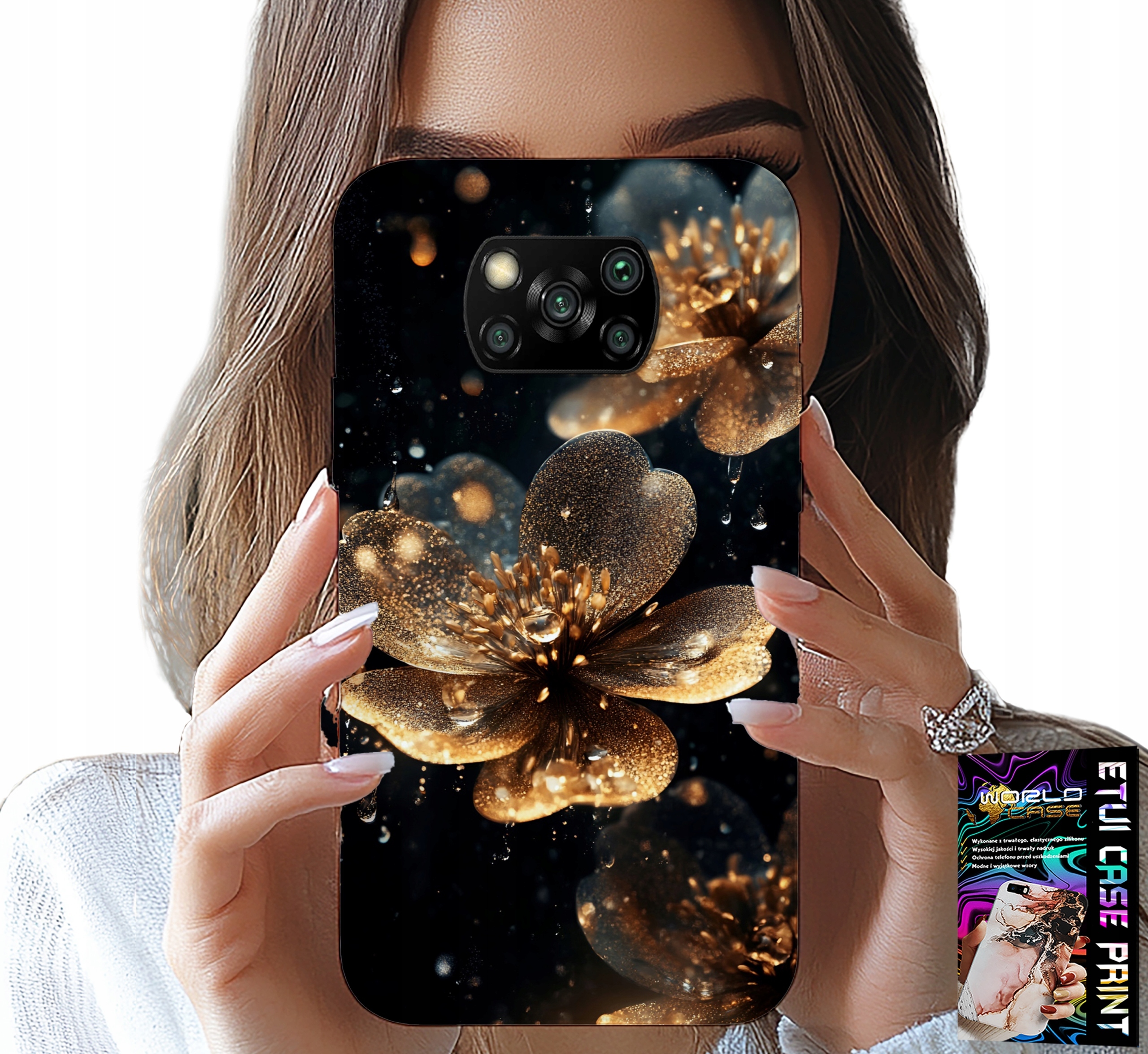 ETUI DO XIAOMI POCO X3 - PIĘKNE WZORY KWIATÓW, PLECKI, FUTERAŁ