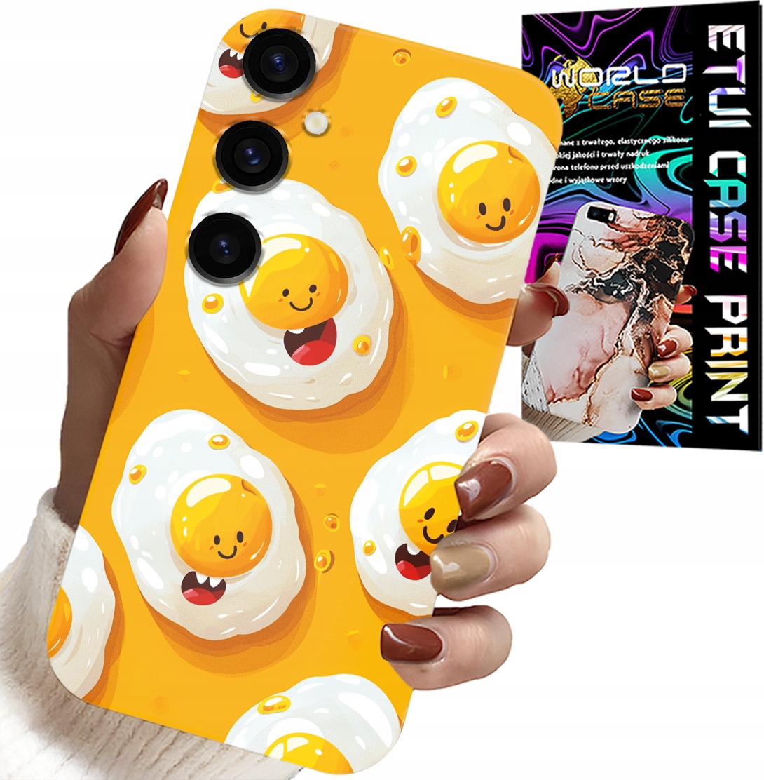 ETUI DO SAMSUNG GALAXY A05S - SŁODKIE UŚMIECHNIĘTE JAJKA CASE + FOLIA