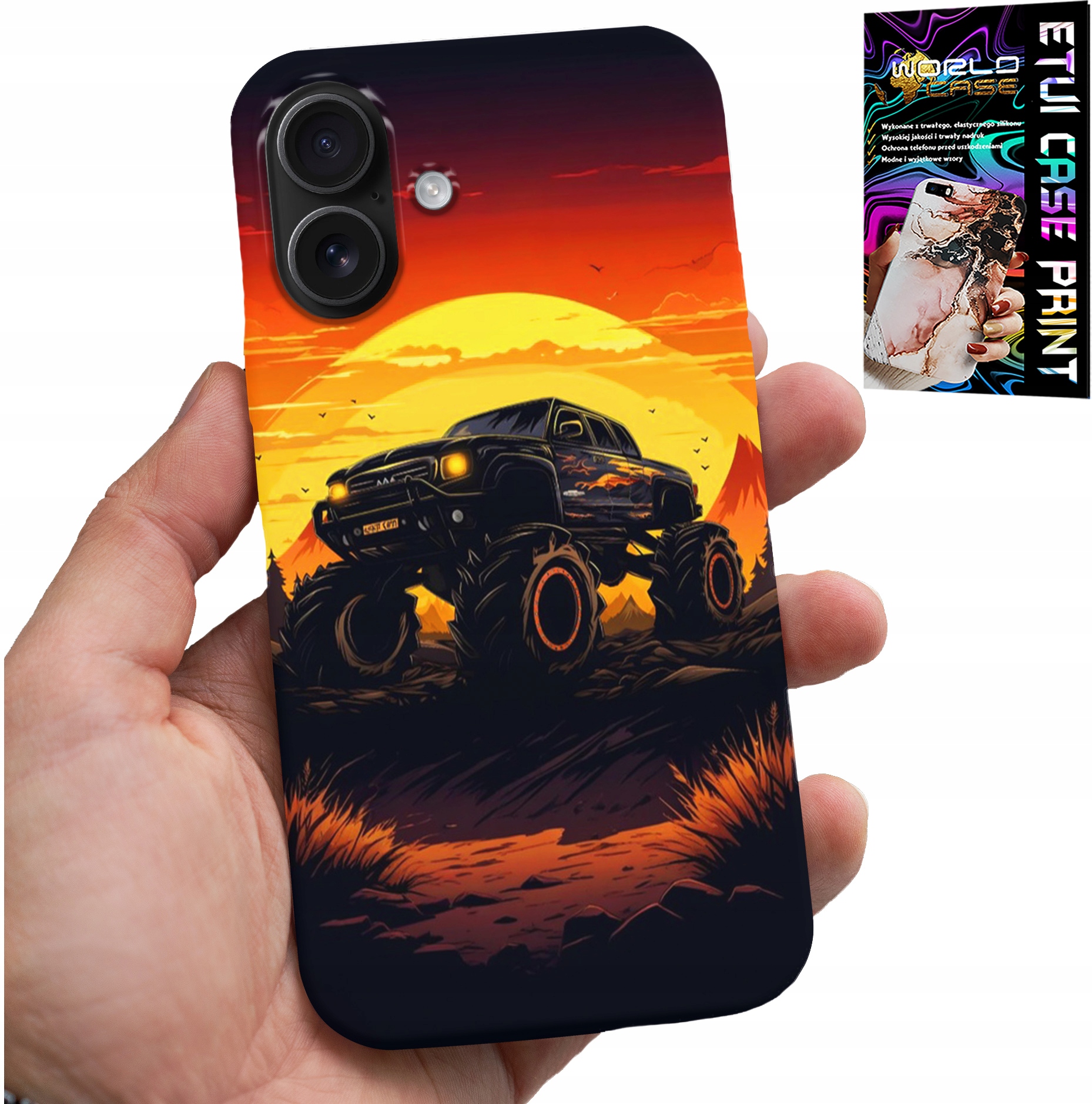 ETUI DO IPHONE 16 - MONSTERTRUCK, CIĘŻARÓWKA, WZORY + SZKŁO