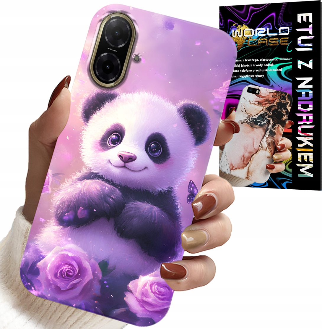 ETUI DO SAMSUNG GALAXY A07 4G - SŁODKA PANDA WZORY DLA DZIECI + SZKŁO