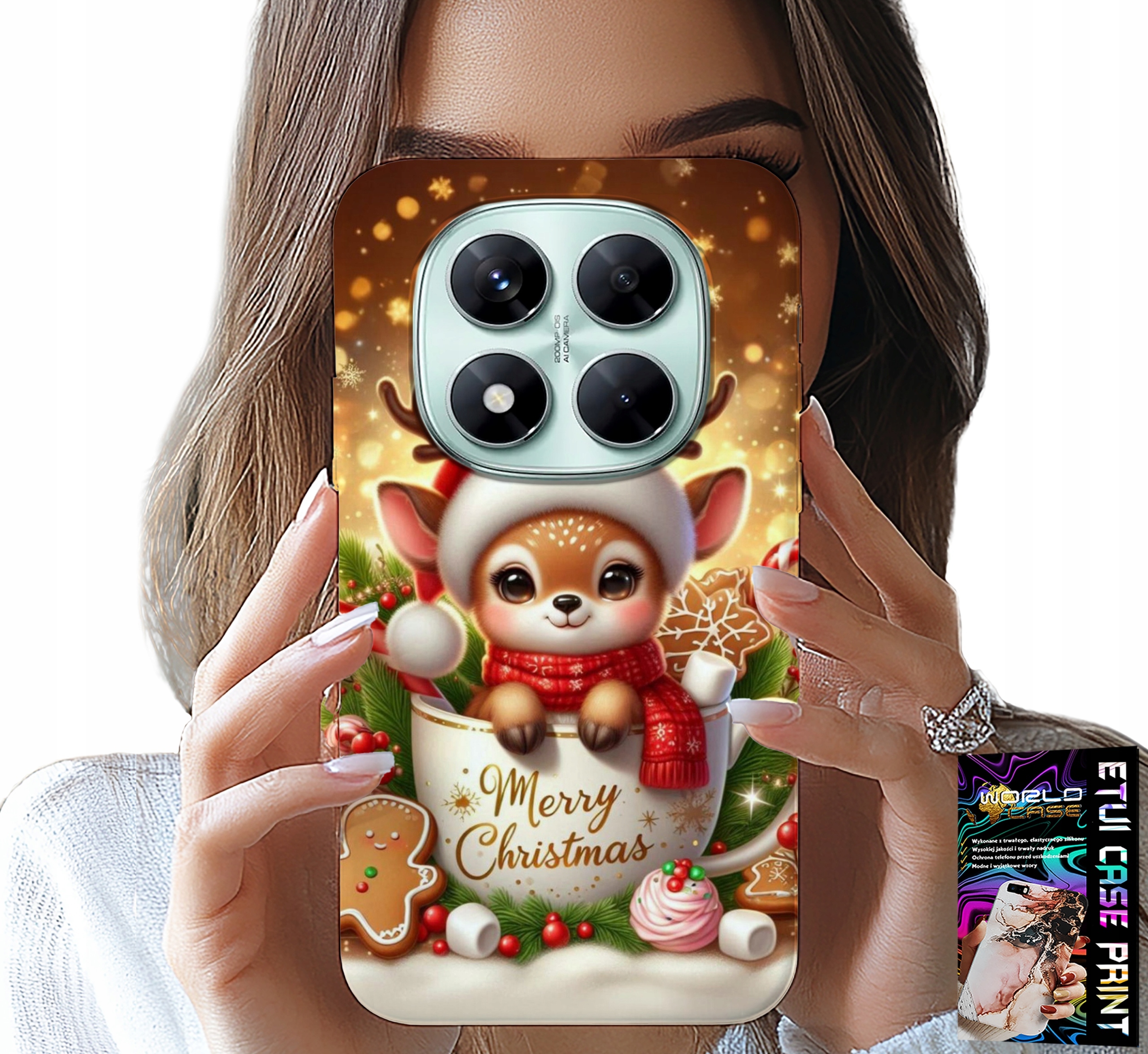 ETUI DO XIAOMI NOTE 14 PRO 5G - RENIFEREK SŁODKI RENIFER ŚWIĄTECZNE WZÓR