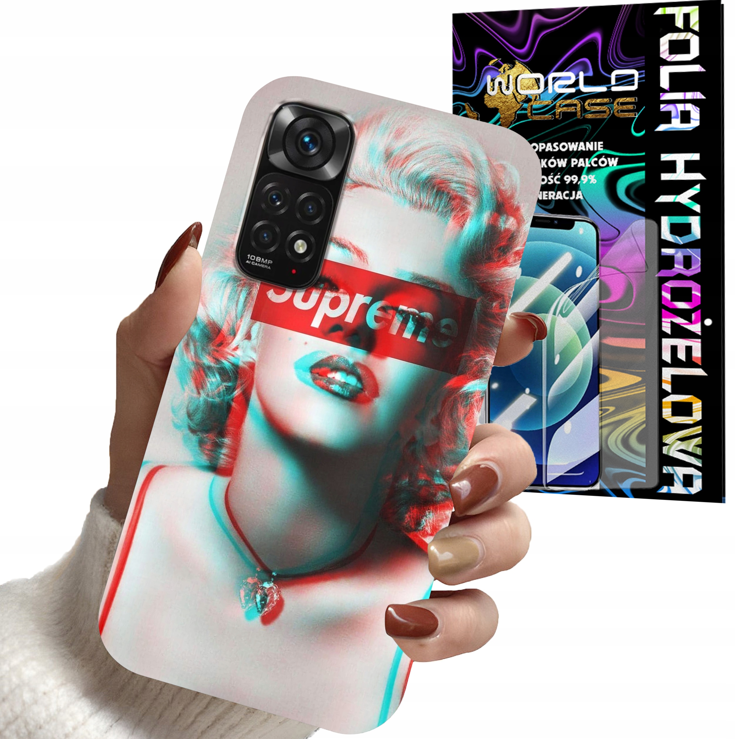 ETUI DO XIAOMI NOTE 11 11s - Monroe MODNE KOBIECE WZORY + FOLIA