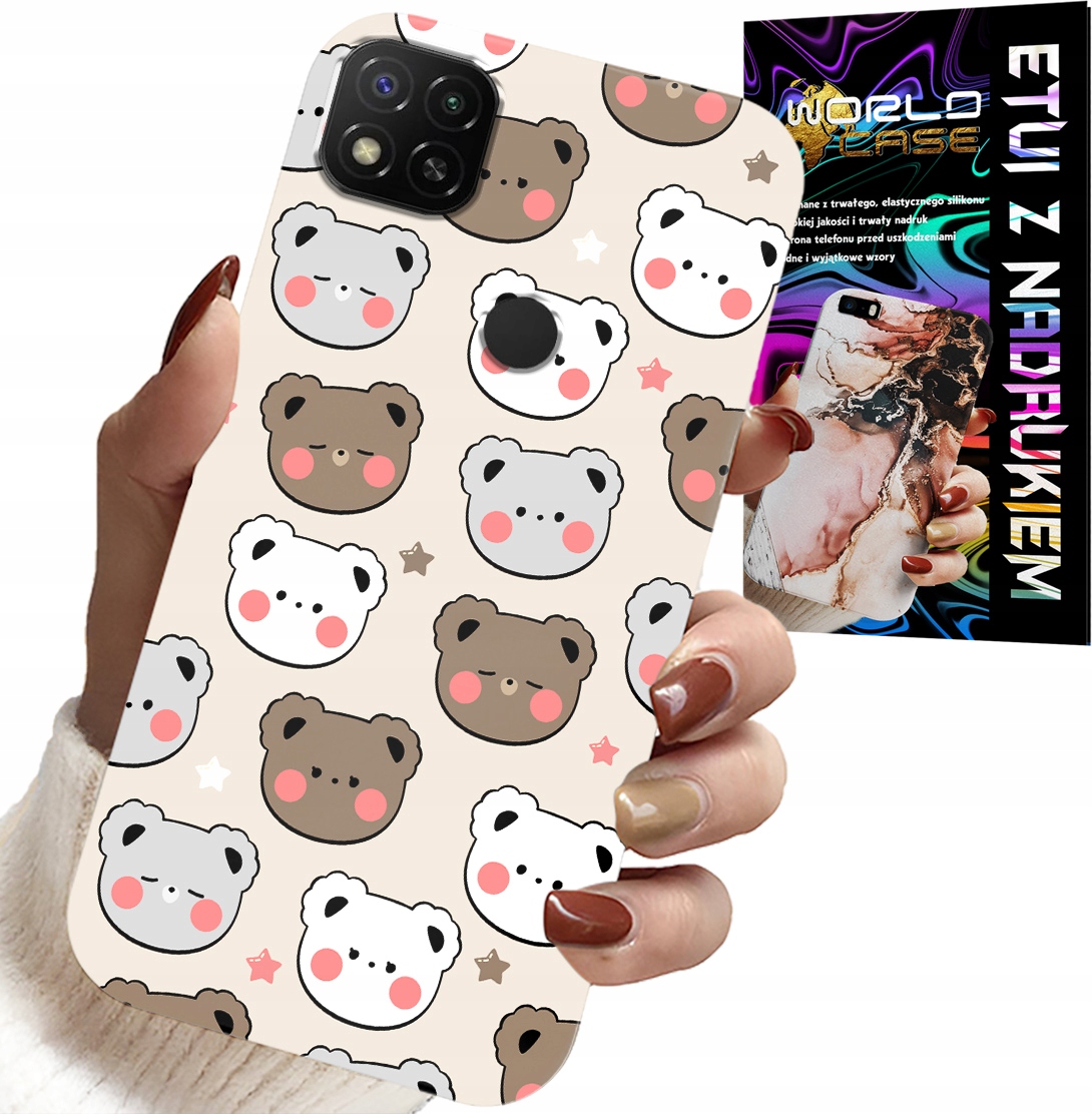 ETUI DO XIAOMI REDMI 9C - MIŚ MISIE WZORY DLA NAJMŁODSZYCH + SZKŁO