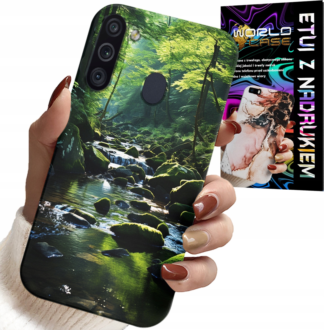 ETUI DO SAMSUNG GALAXY A21 - LAS RZEKA STRUMIEŃ PRZYRODA WIDOKI