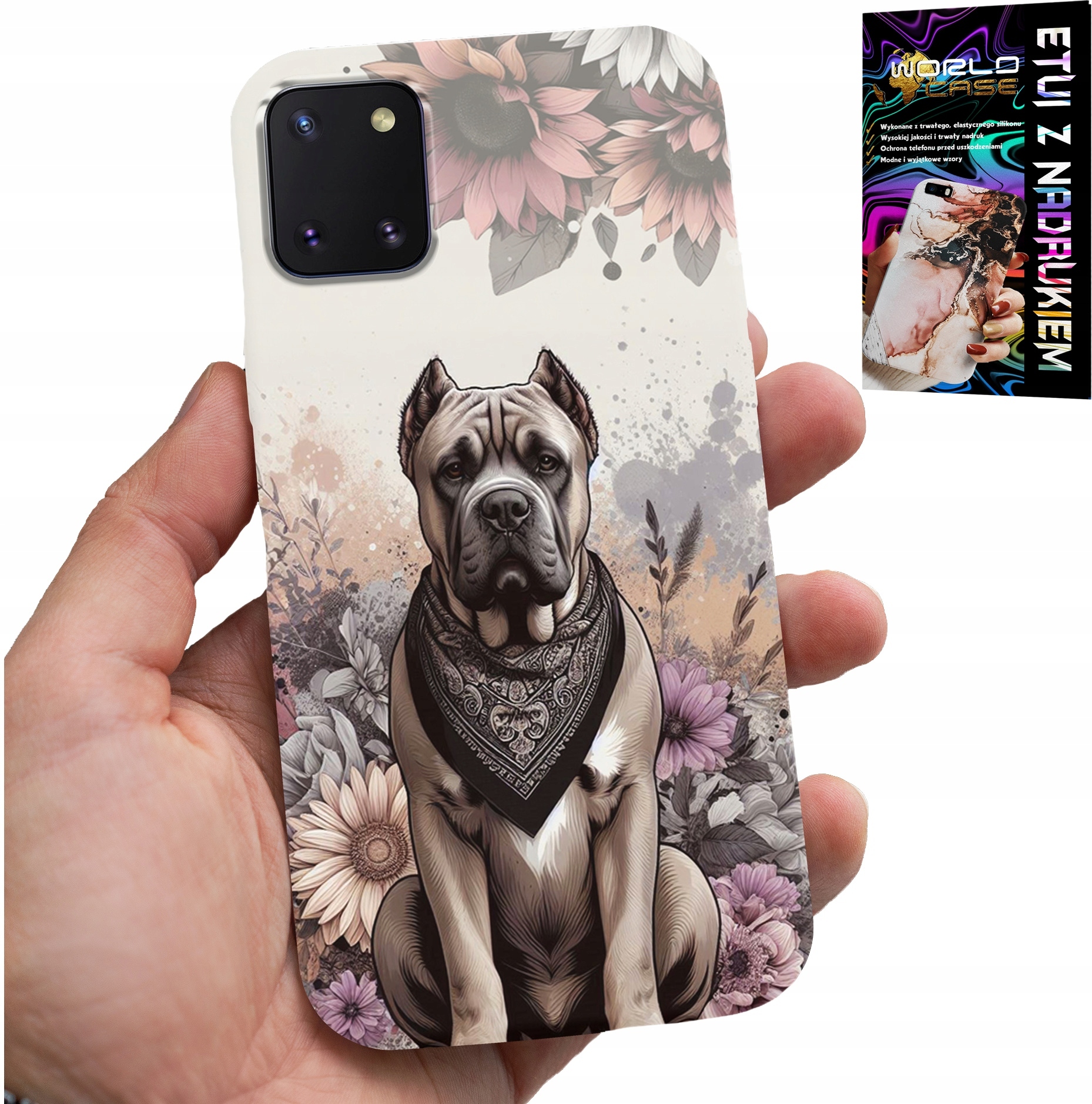 ETUI DO SAMSUNG GALAXY A81 - PSIE RASY PSIE WZORY POKROWIEC + FOLIA