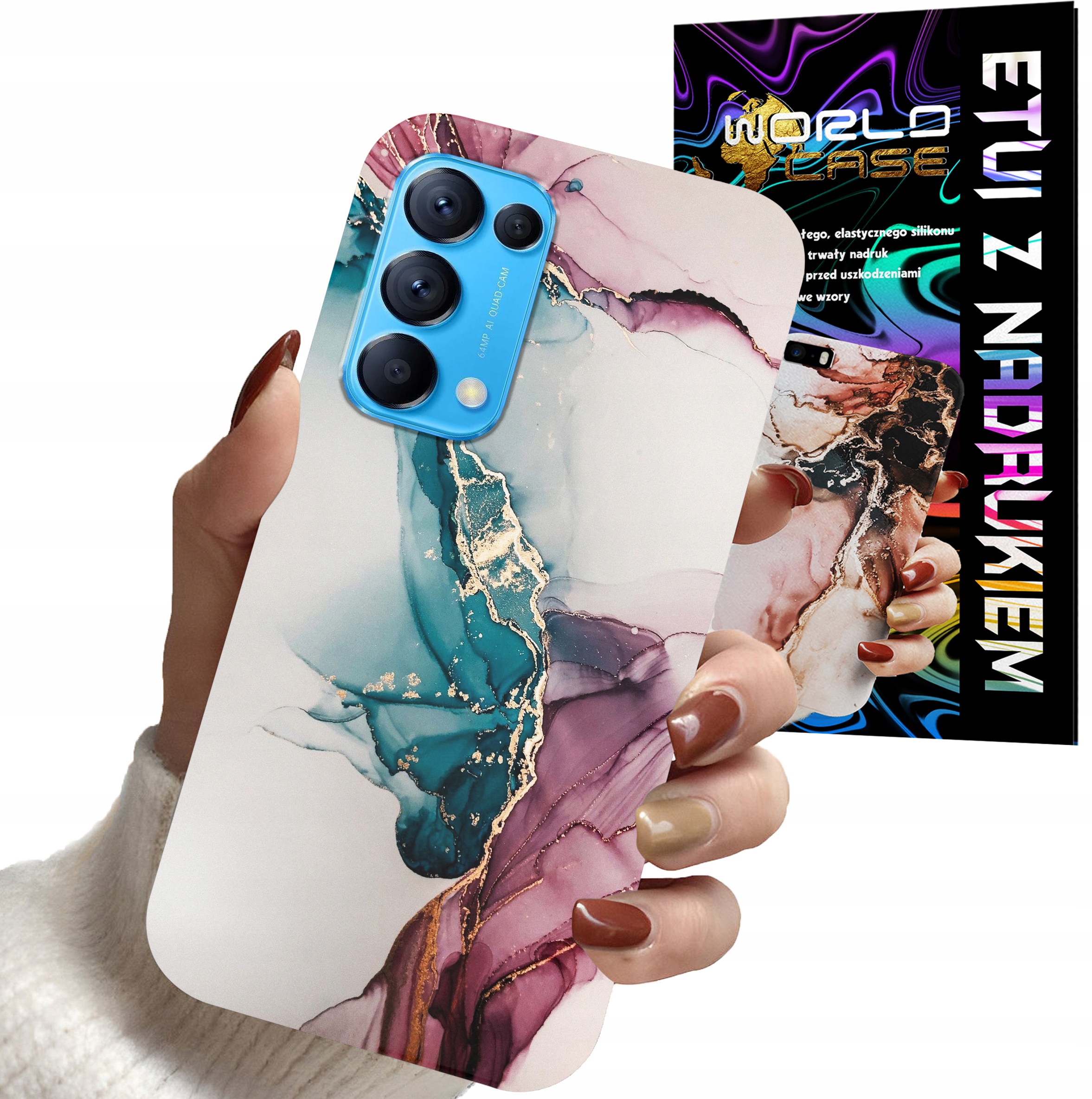 ETUI CASE DO OPPO FIND X3 LITE - MARMUR WZORY DLA KOBIET PLECKI OBUDOWA