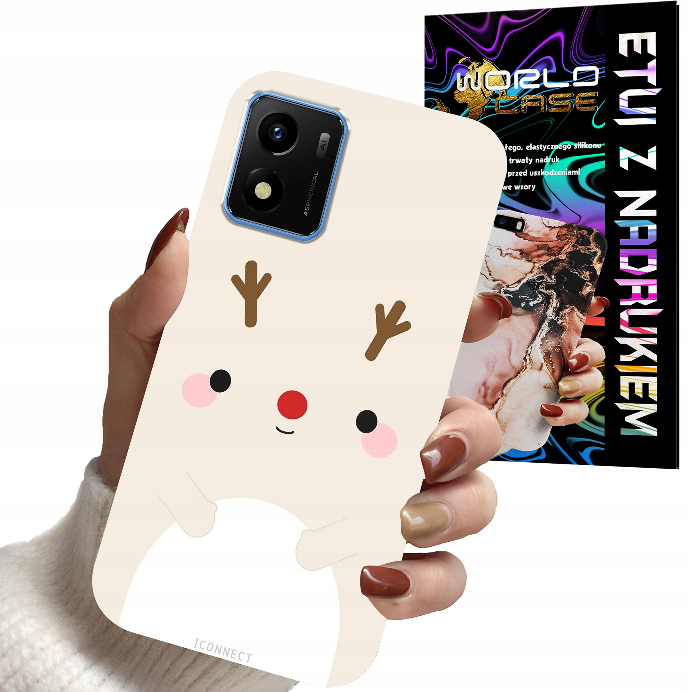 ETUI CASE DO VIVO Y01 - ŚWIĄTECZNE WZORY RENIFER MIKOŁAJ ŚWIĘTA