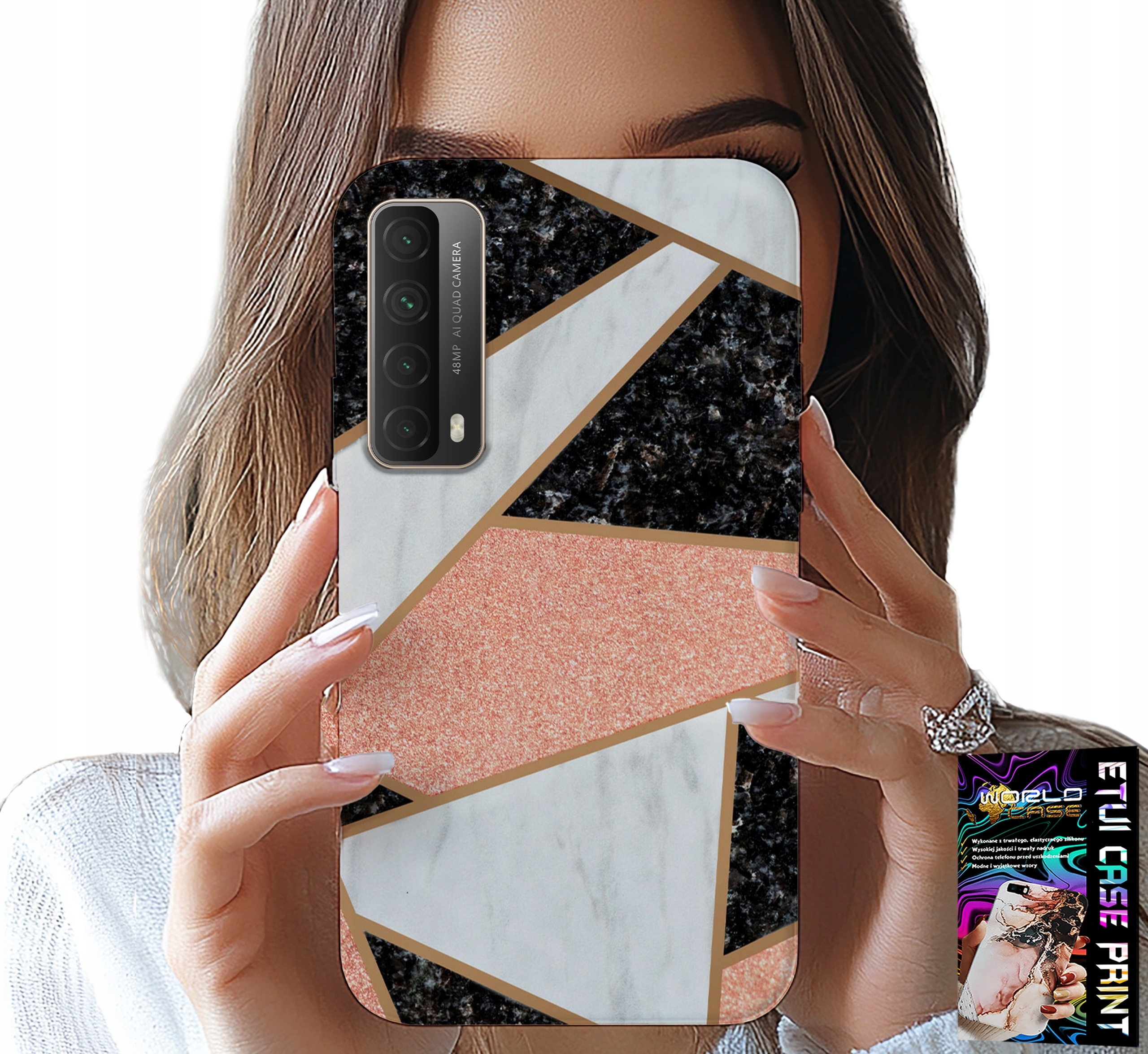 ETUI DO HUAWEI P SMART 2021 - ELEGANCKIE MODNE WZORY CASE + SZKŁO