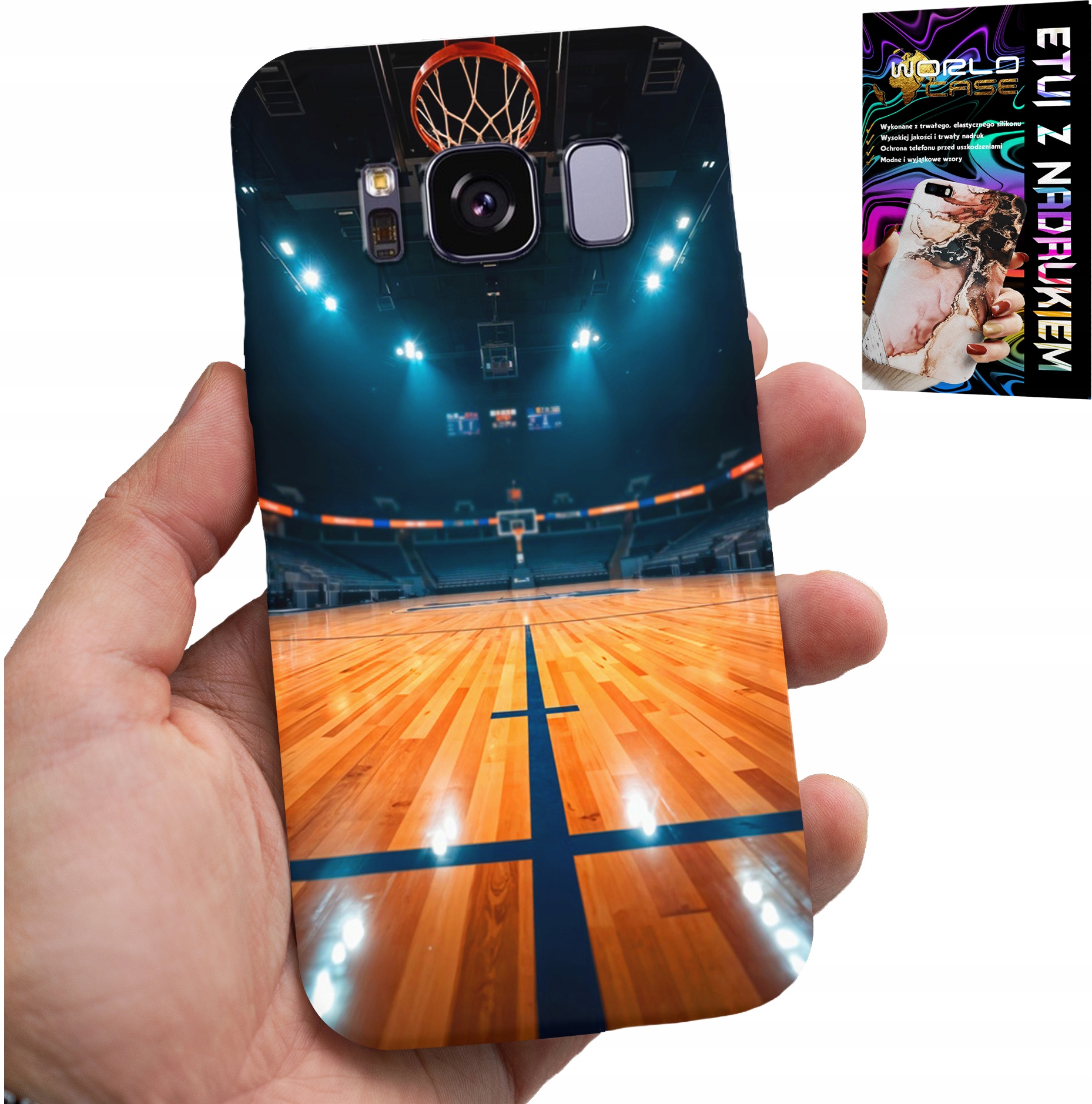 ETUI DO SAMSUNG GALAXY S8 - KOSZYKÓWKA NBA BOISKO, KOSZ FAN WZORY